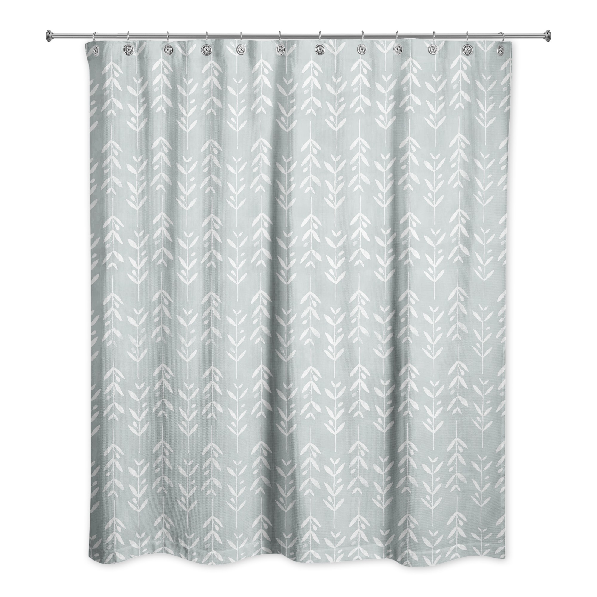 Soft Blue Vine Pattern 71x74 Shower Curtain