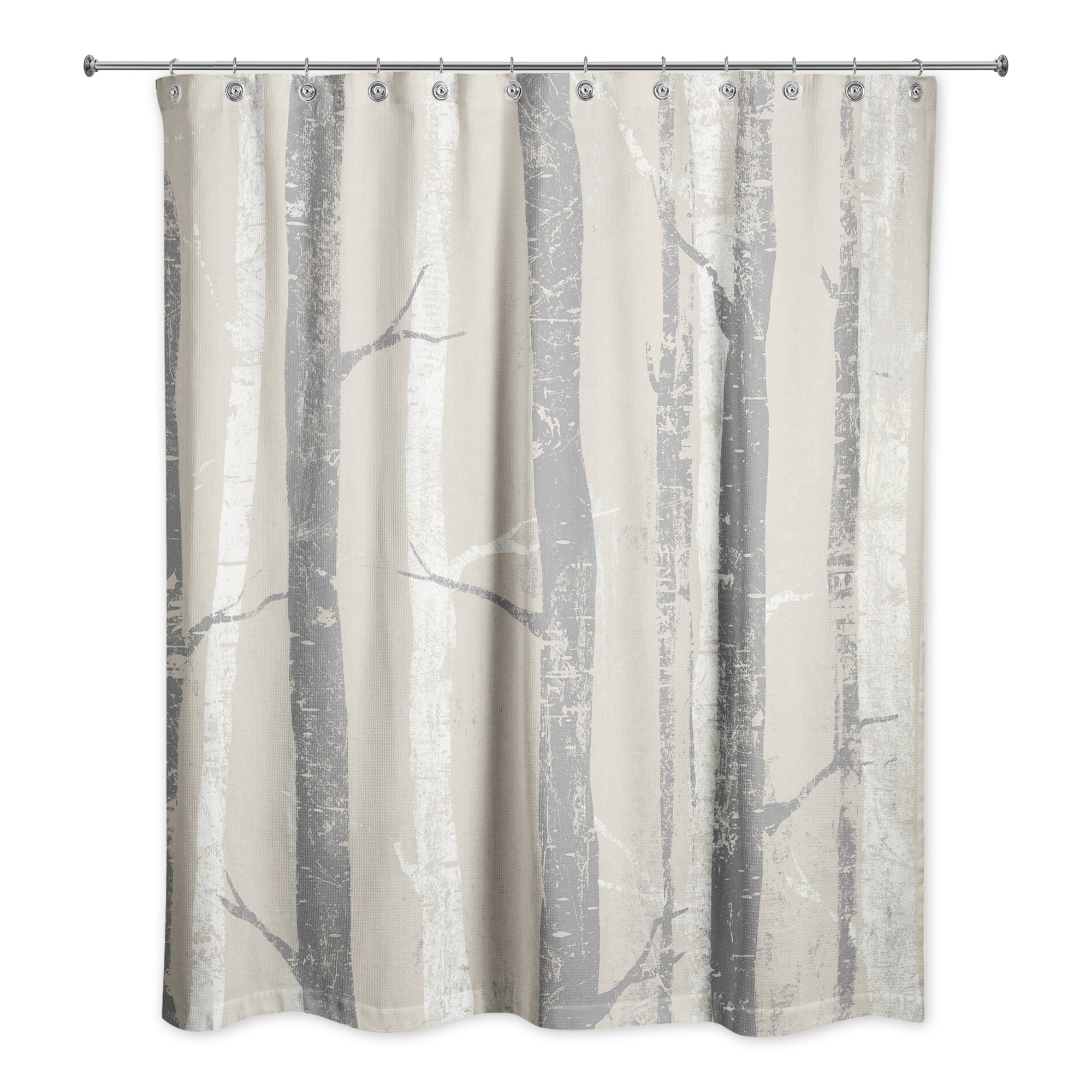 Beige Forest Tree 71x74 Shower Curtain