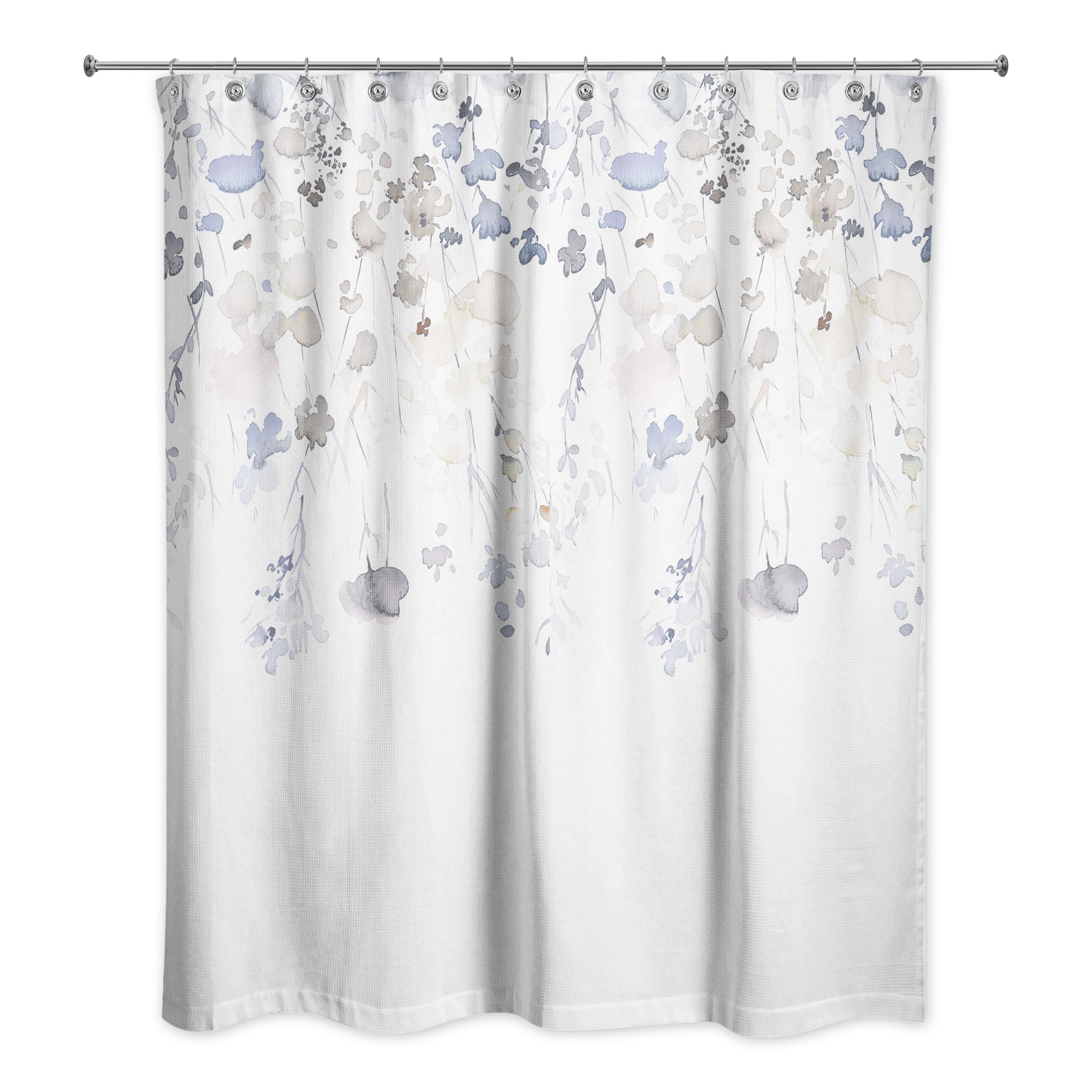 Blue Falling Branches 71x74 Shower Curtain