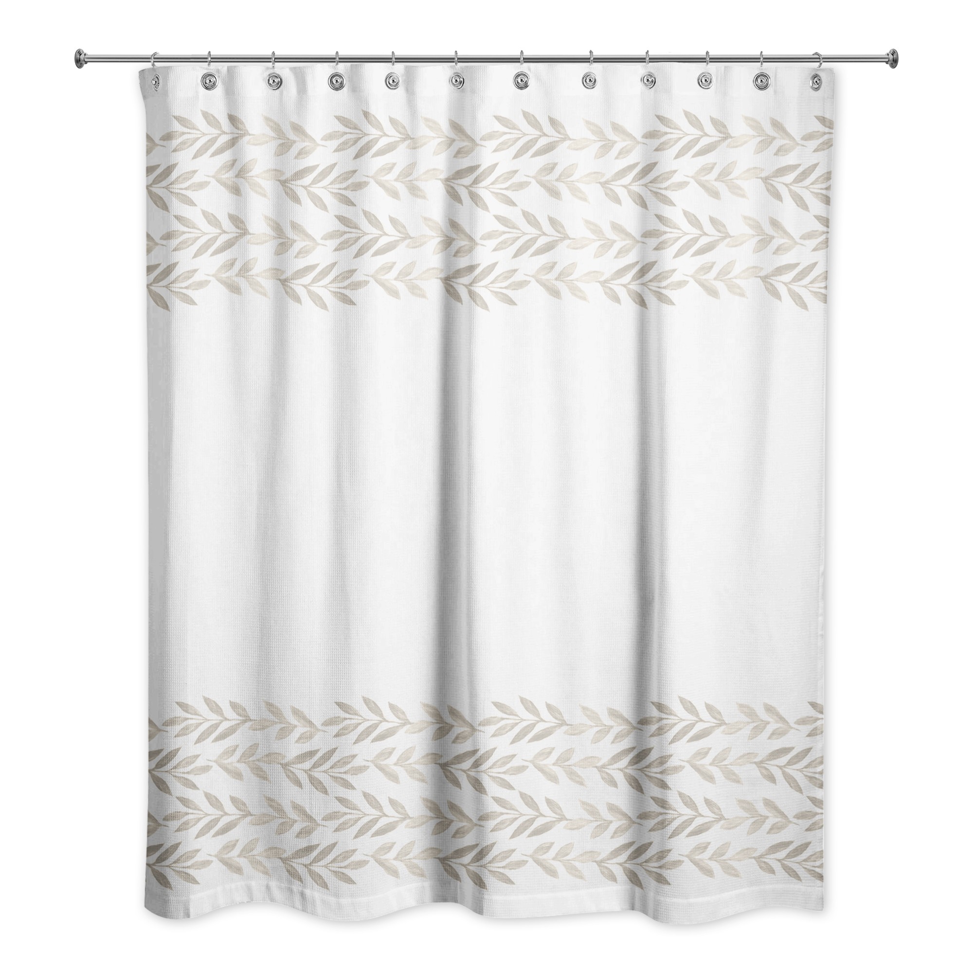 Beige Vine Border 71x74 Shower Curtain