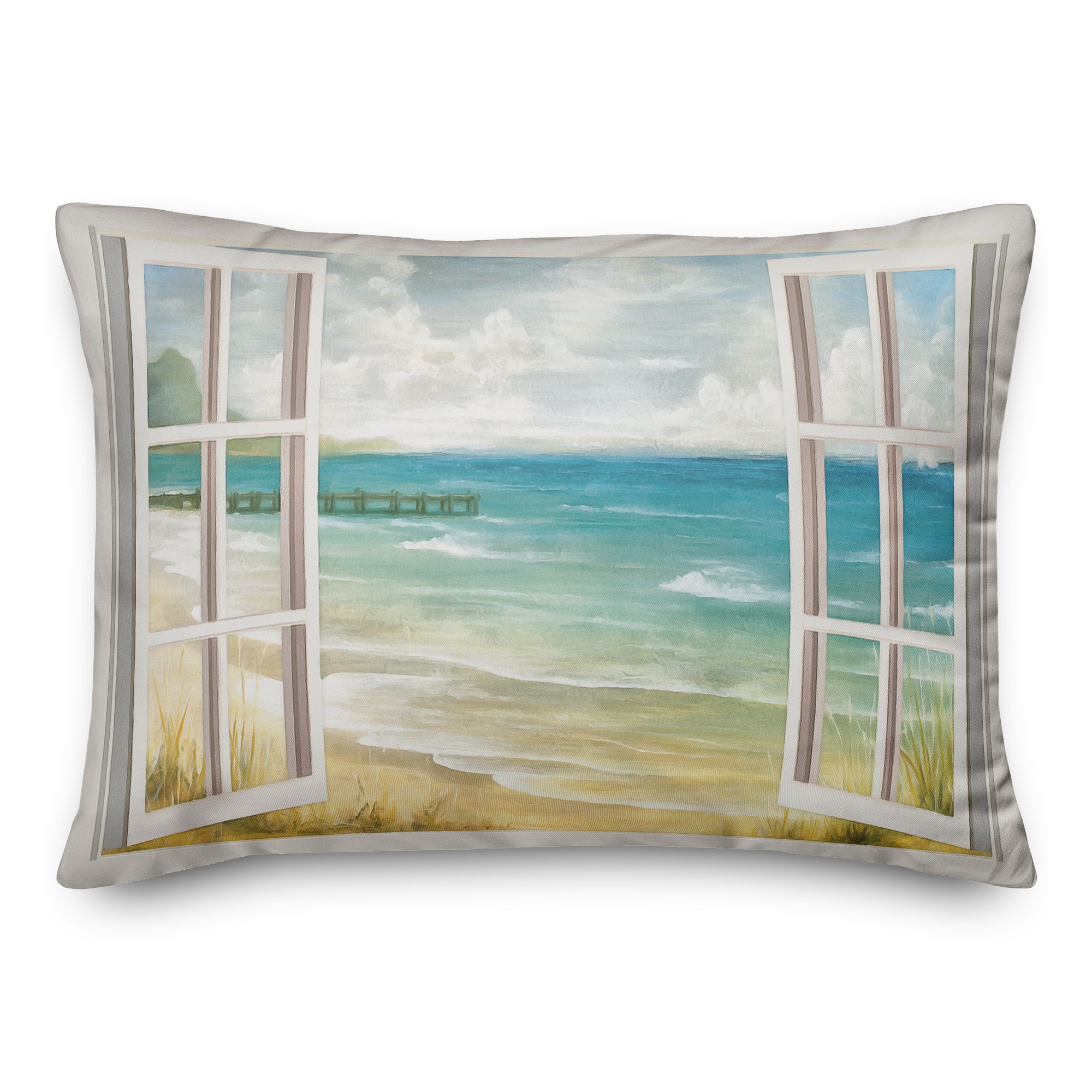 Beach Window 14x20 Indoor / Outdoor Pillow
