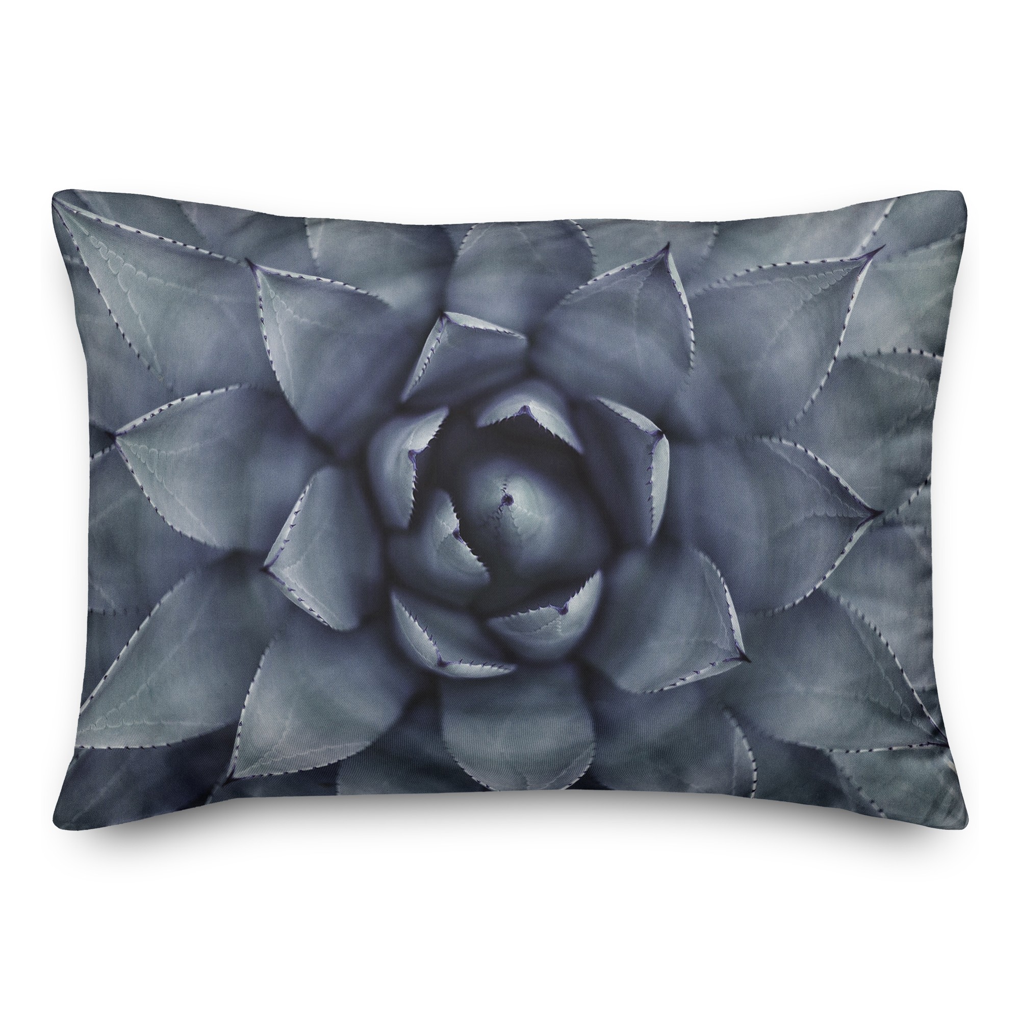 Blue Succulent 14x20 Indoor / Outdoor Pillow