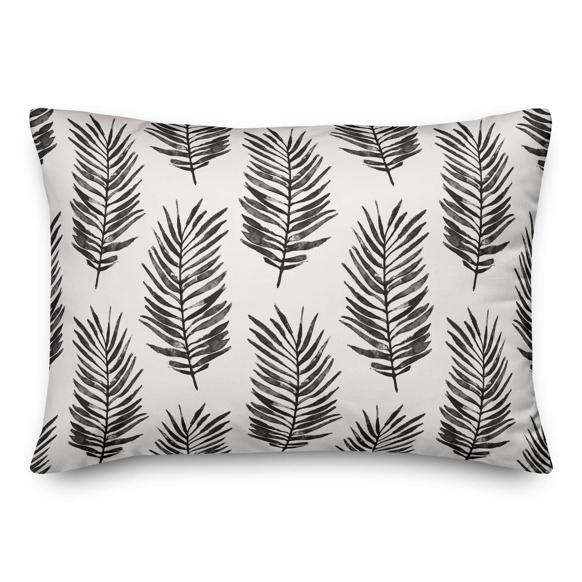 Black Fern Pattern 14x20 Indoor / Outdoor Pillow