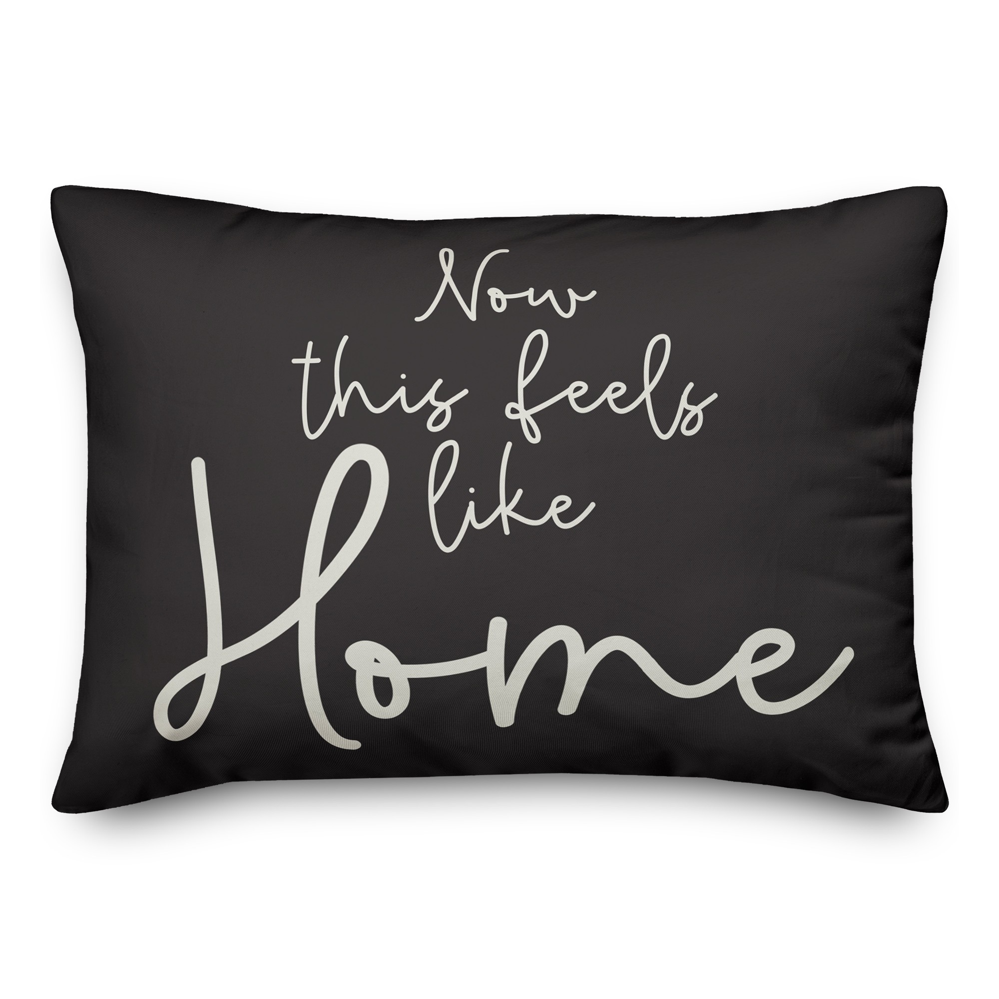 Black Feels Like Home 14x20 Indoor / Outdoor Pillow