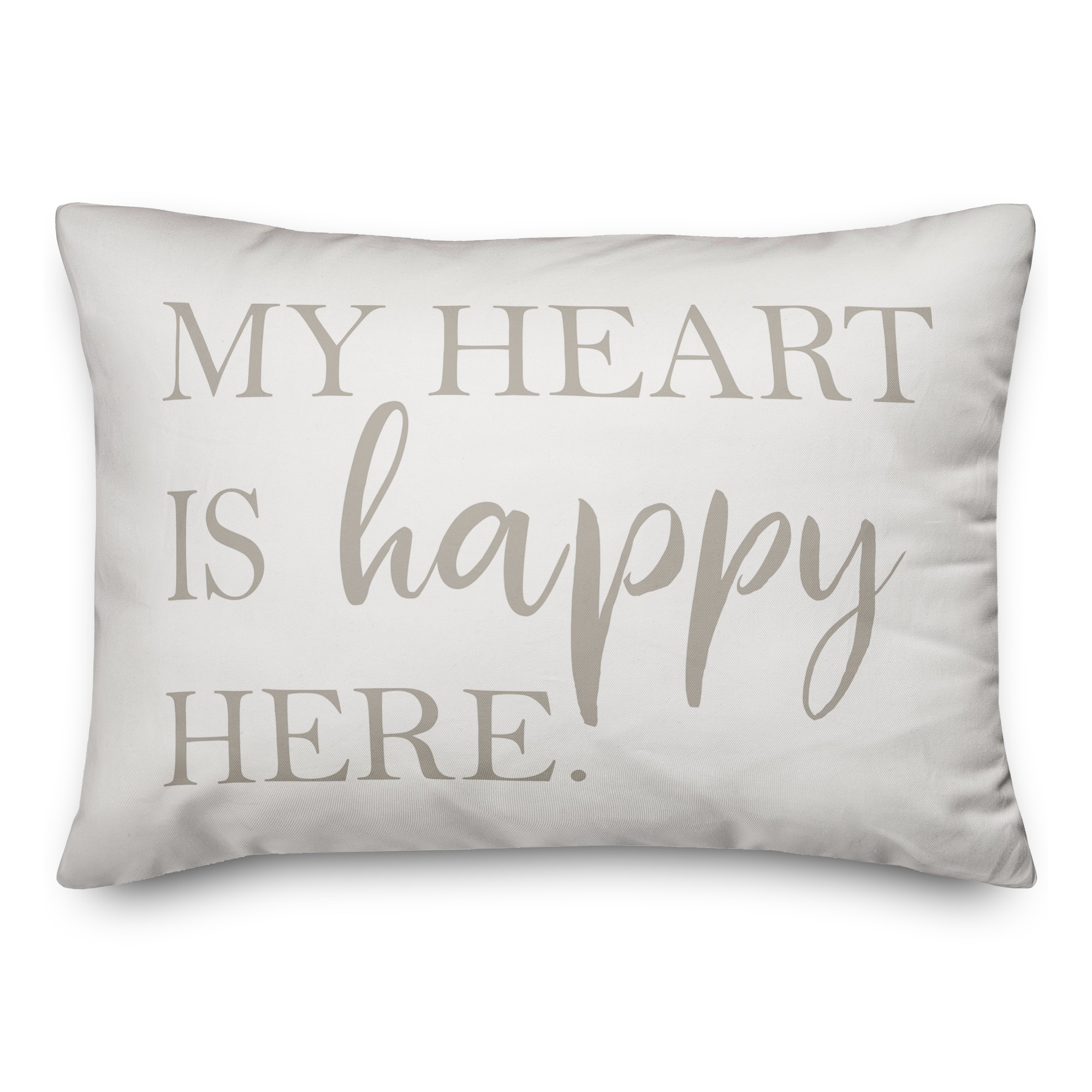 Heart is Happy Here on Black Textiles