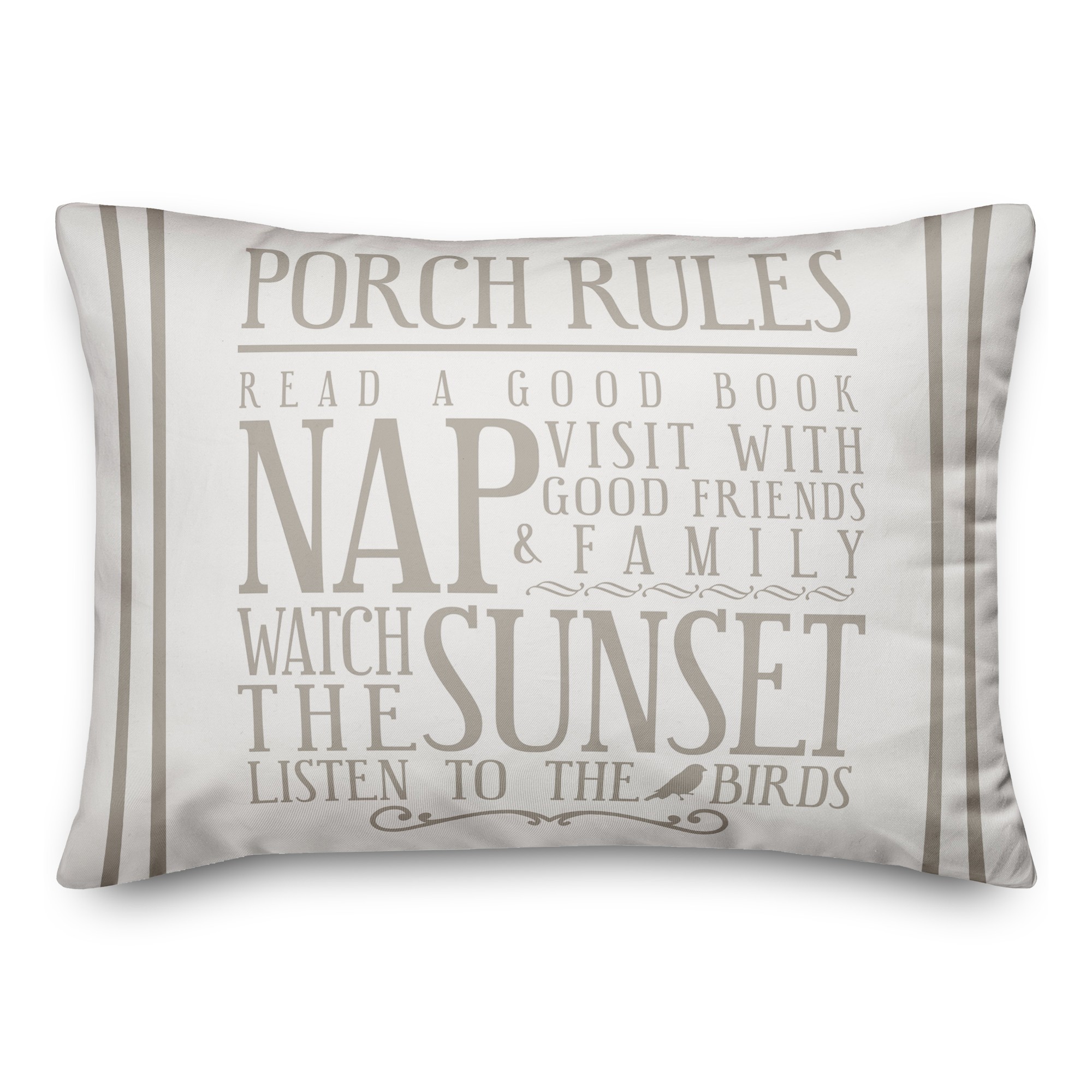 Porch Rules on Black Textiles