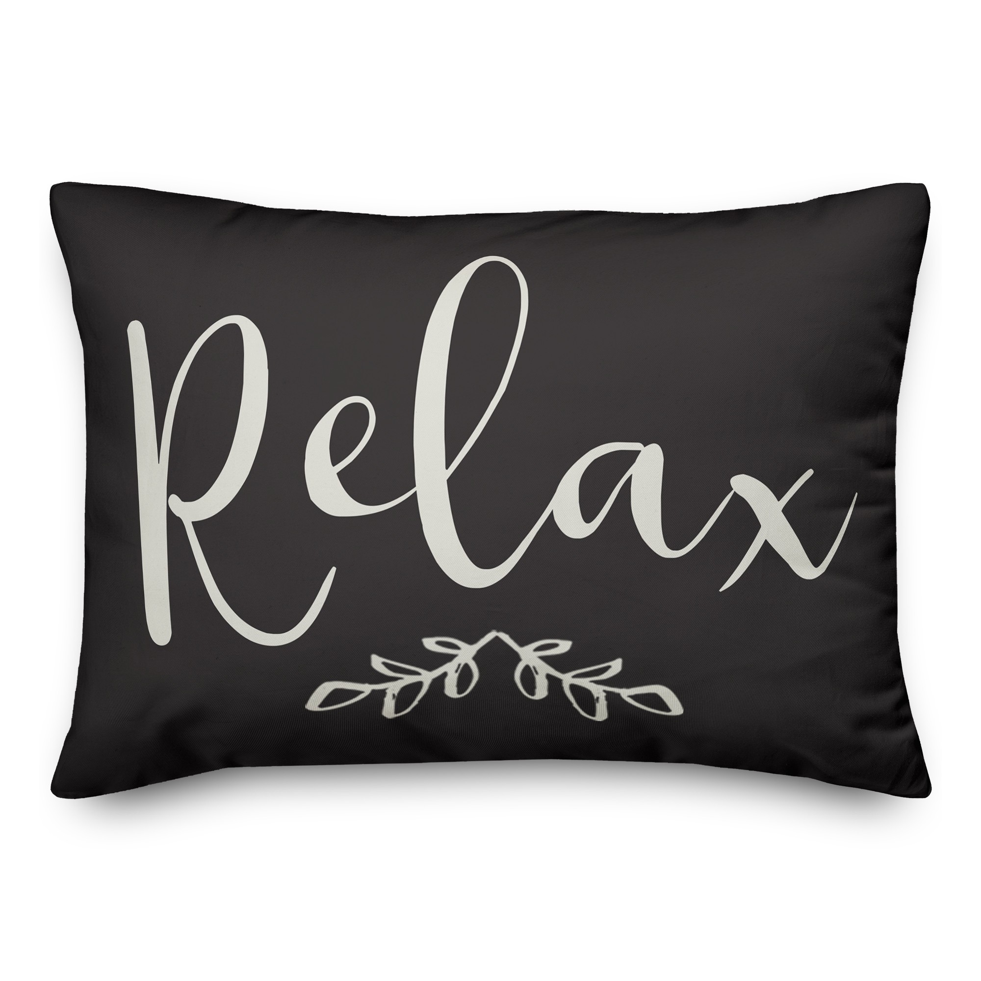 Relax on Black 14x20 Indoor / Outdoor Pillow