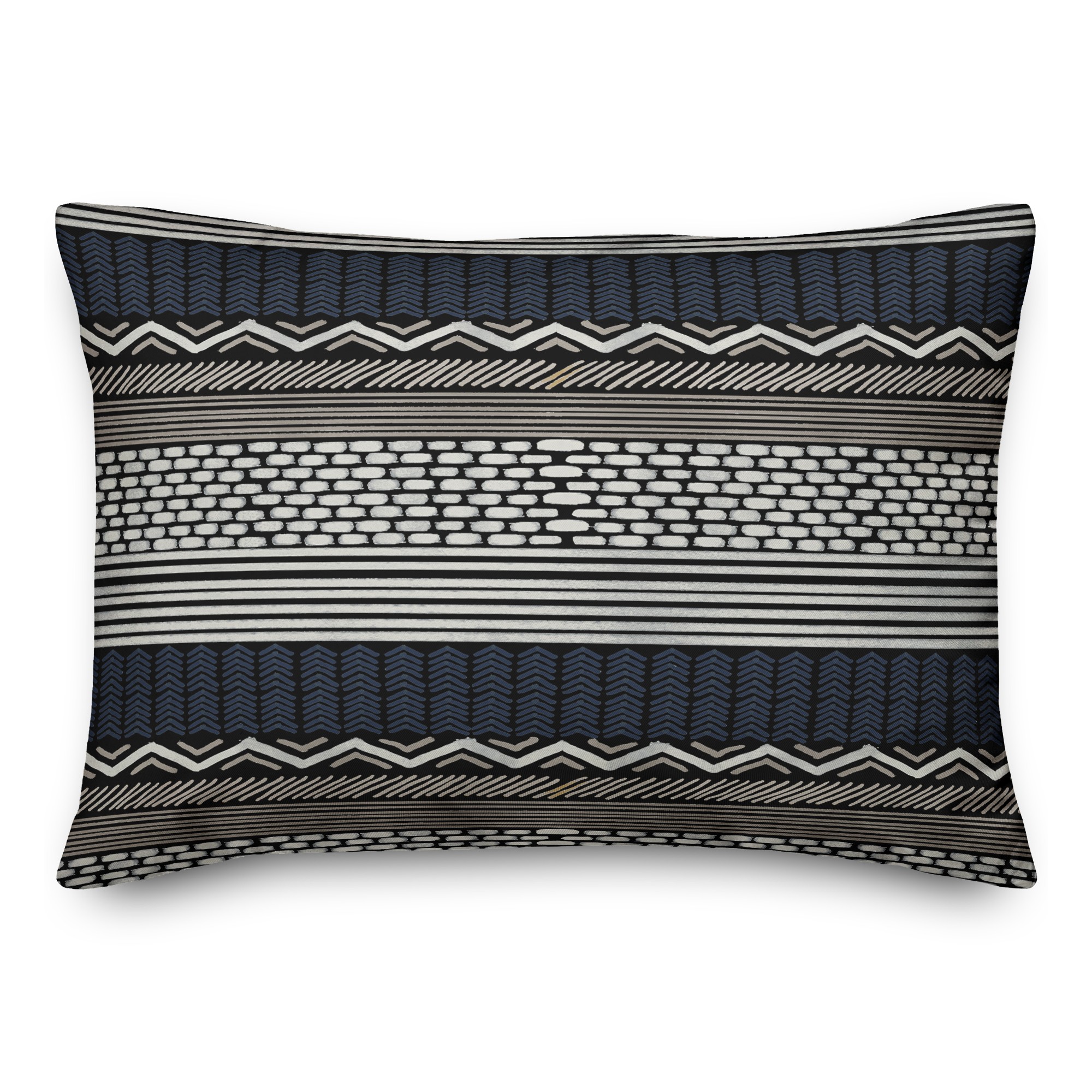 Dark Boho Pattern 14x20 Indoor / Outdoor Pillow