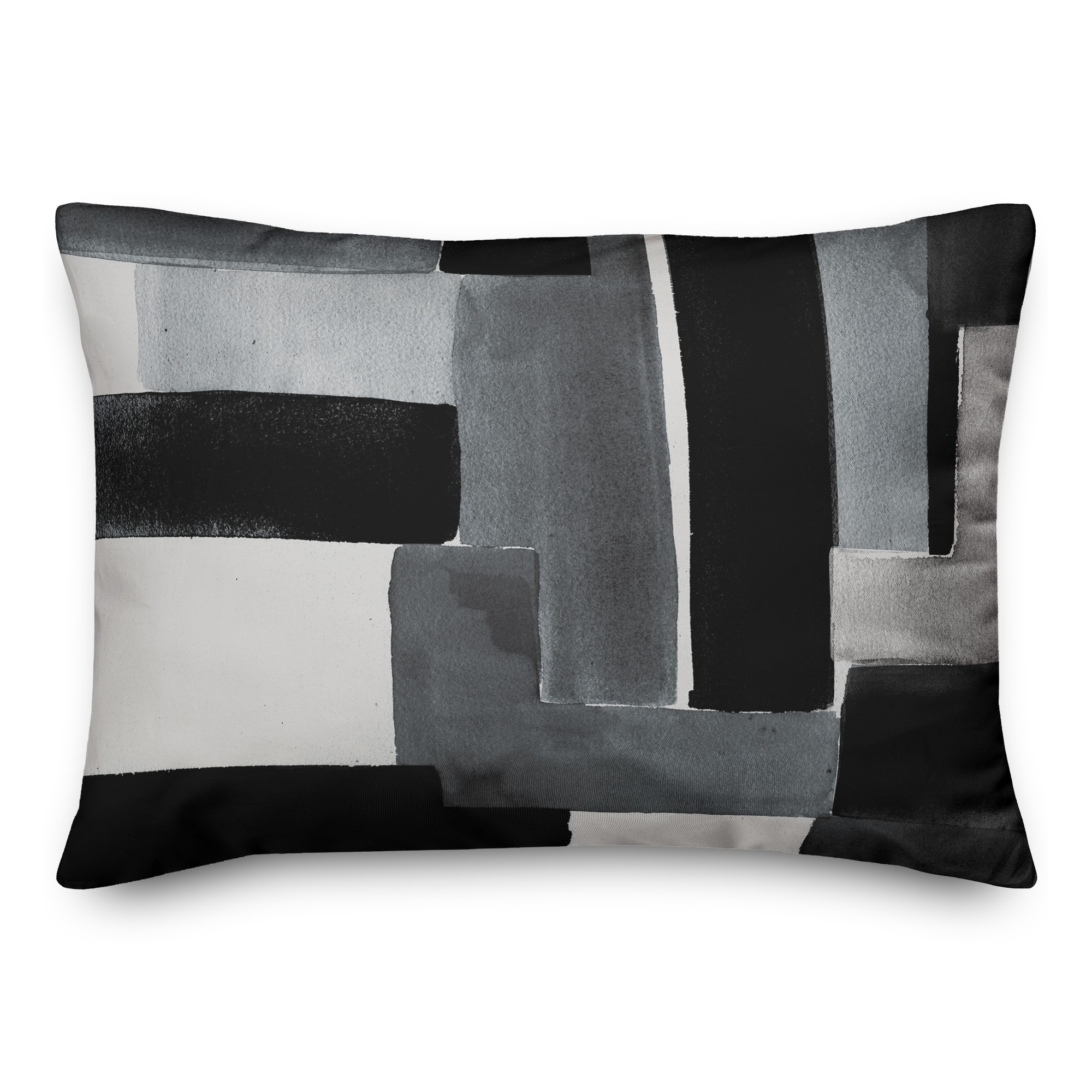 Black Abstract Design 14x20 Indoor / Outdoor Pillow