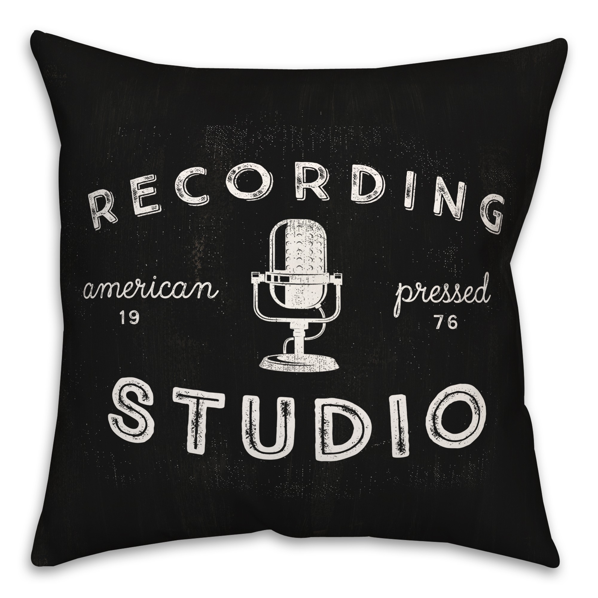 Black Recording Studio 18x18 Indoor / Outdoor Pillow