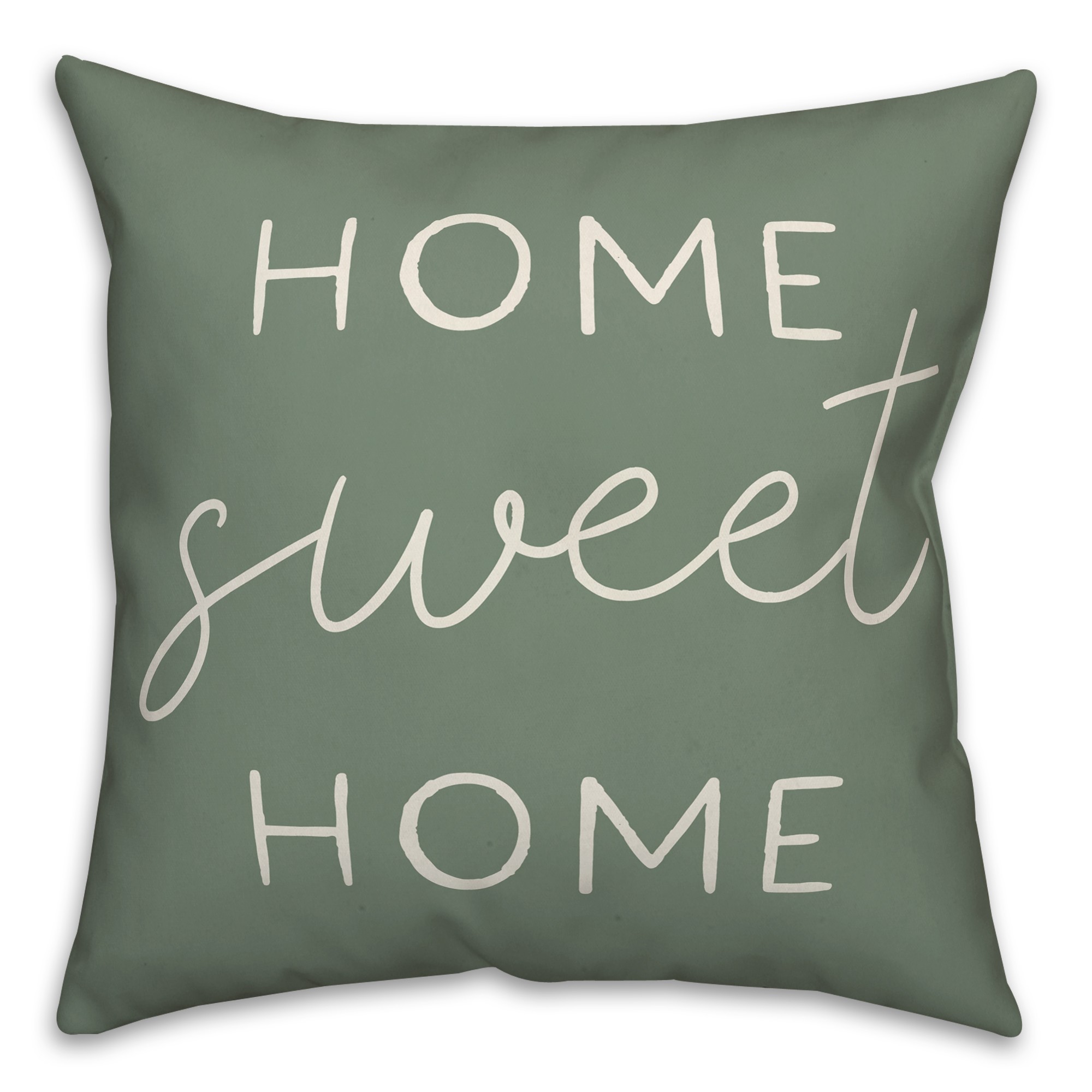 Green Home Sweet Home 18x18 Indoor / Outdoor Pillow