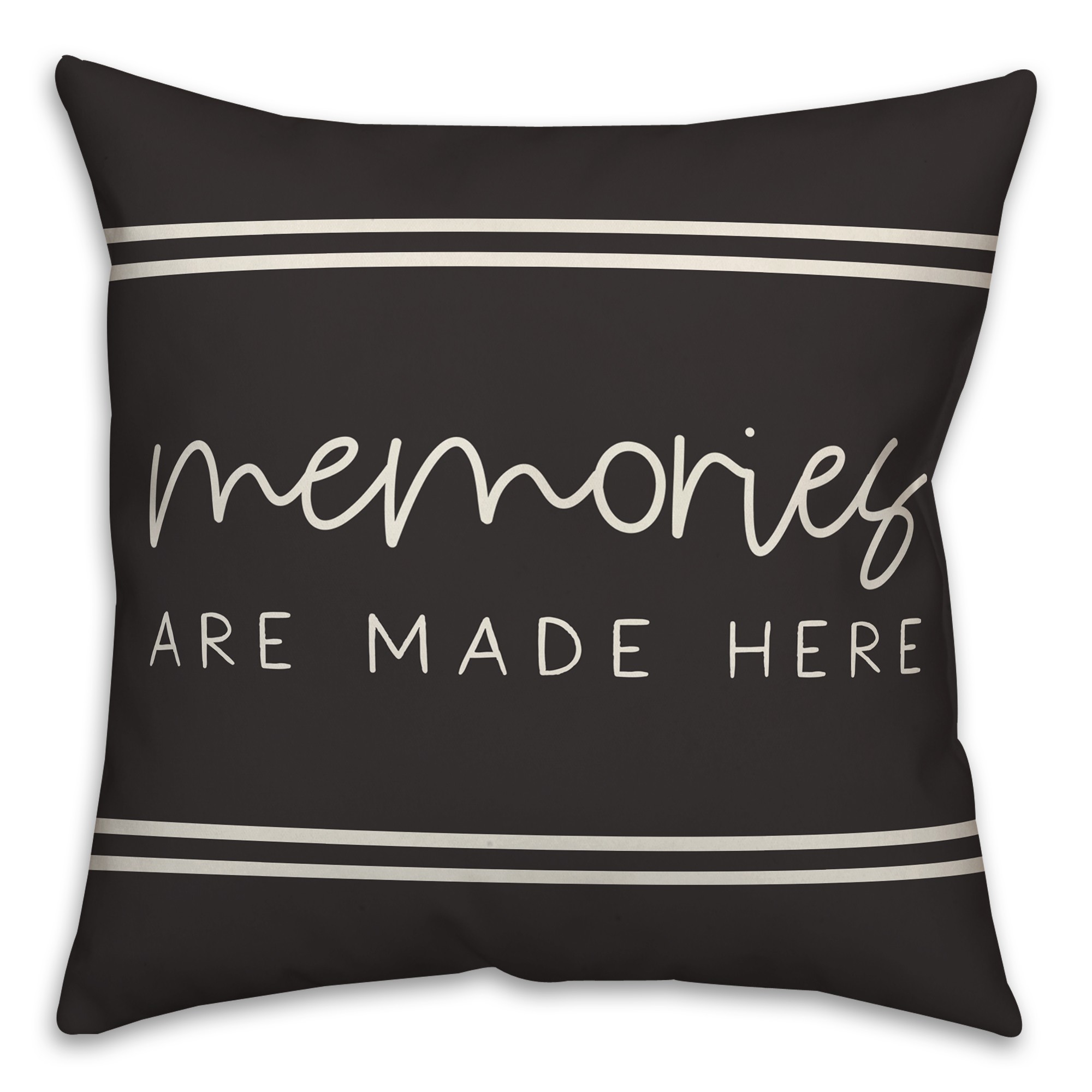 Black Memories are Made 18x18 Indoor / Outdoor Pillow
