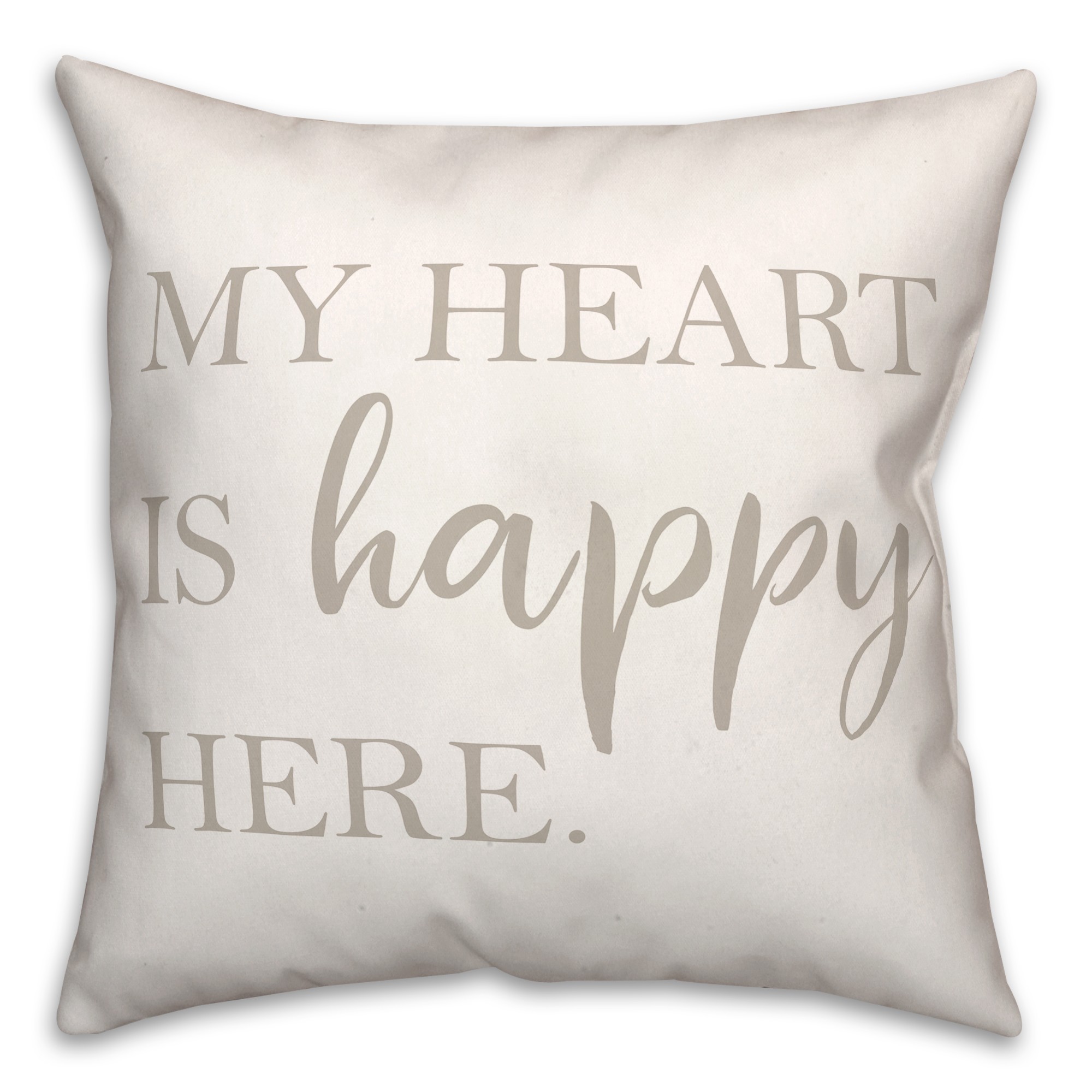 Heart is Happy Here on Black Textiles
