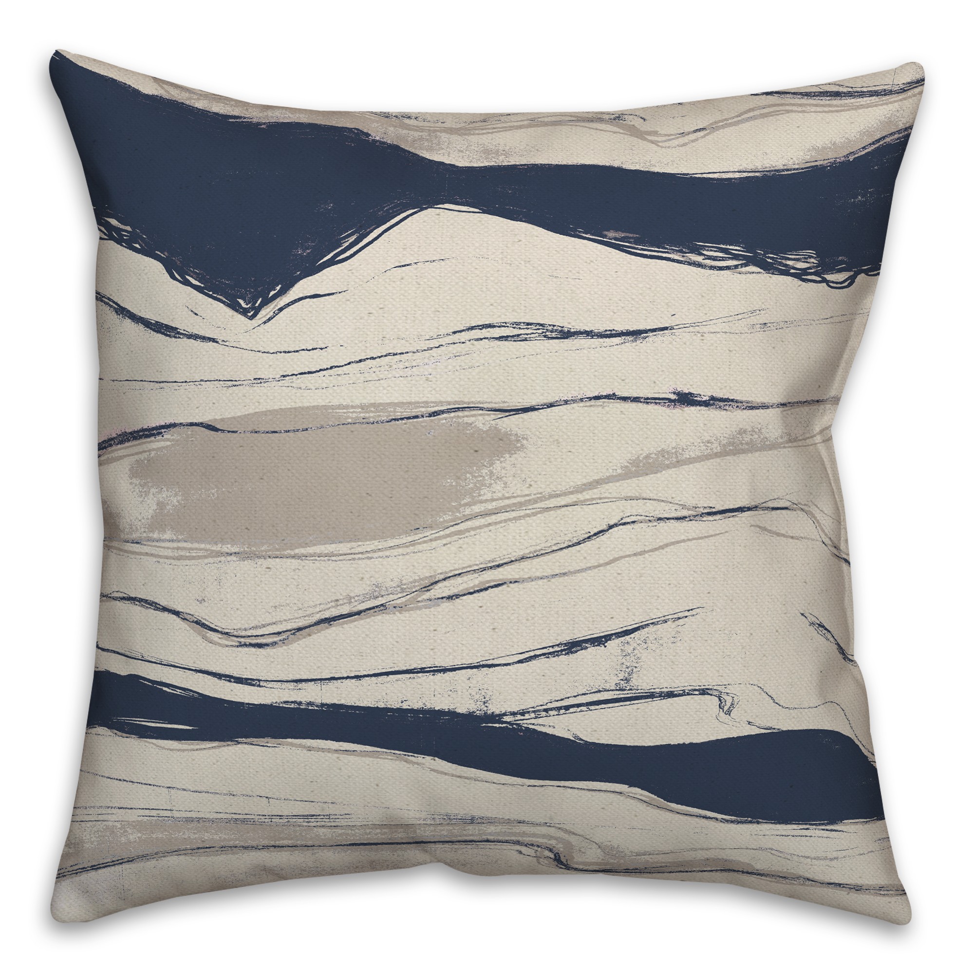 Black Gray Flowing Lines Textiles