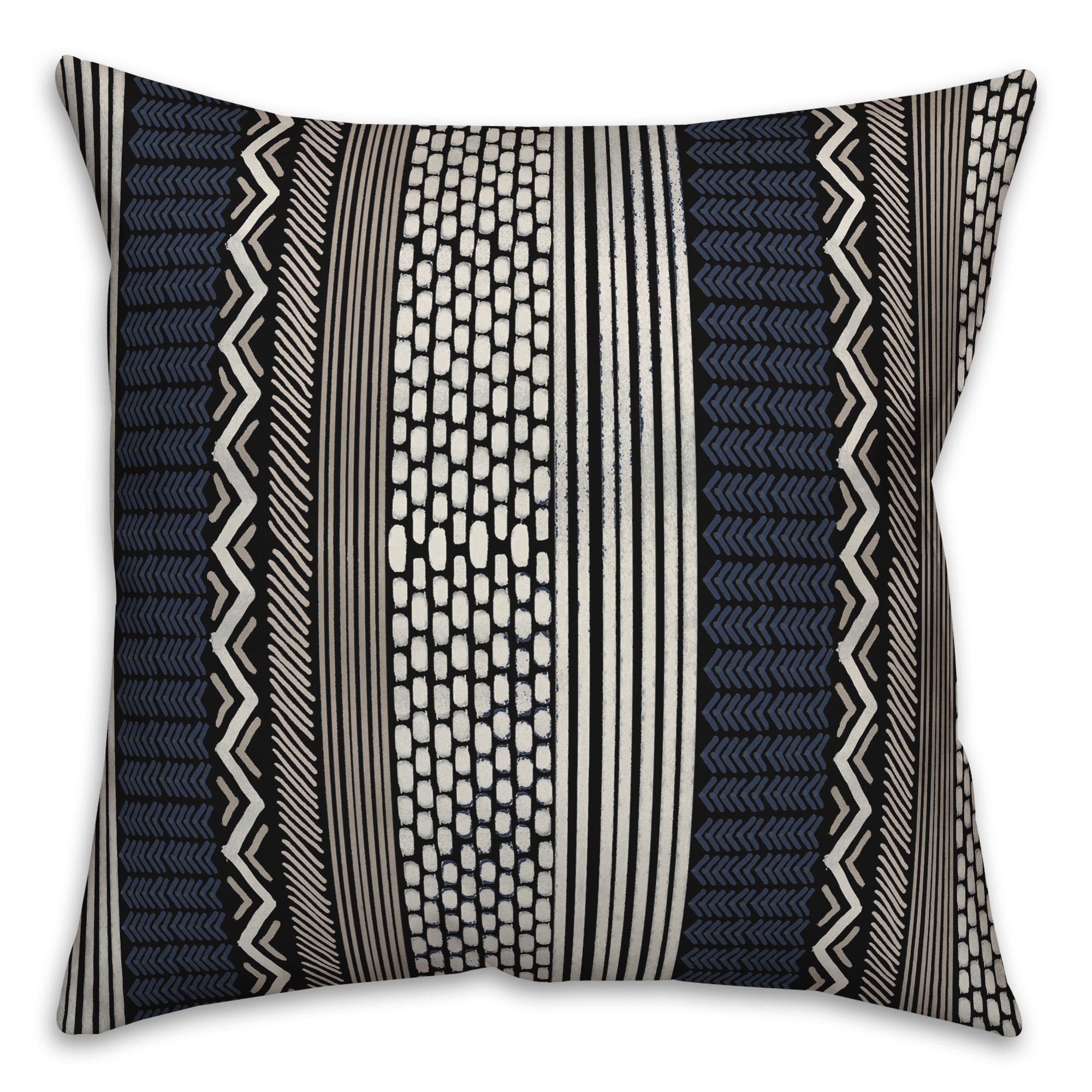 Dark Boho Pattern 18x18 Indoor / Outdoor Pillow