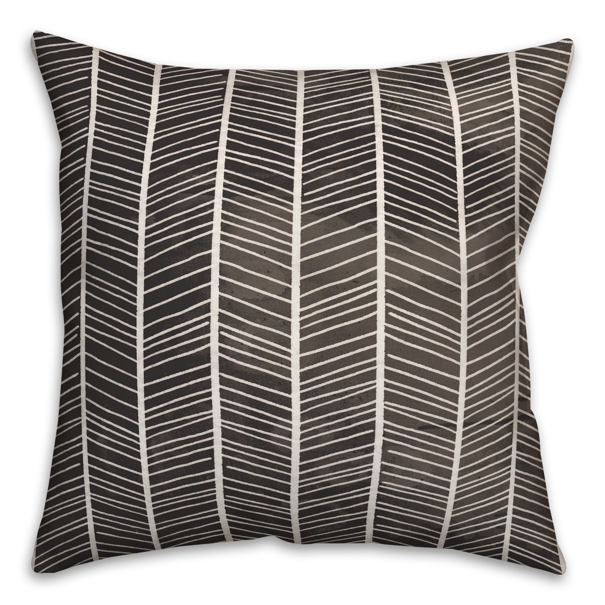 Black Chevron Lines 18x18 Indoor / Outdoor Pillow