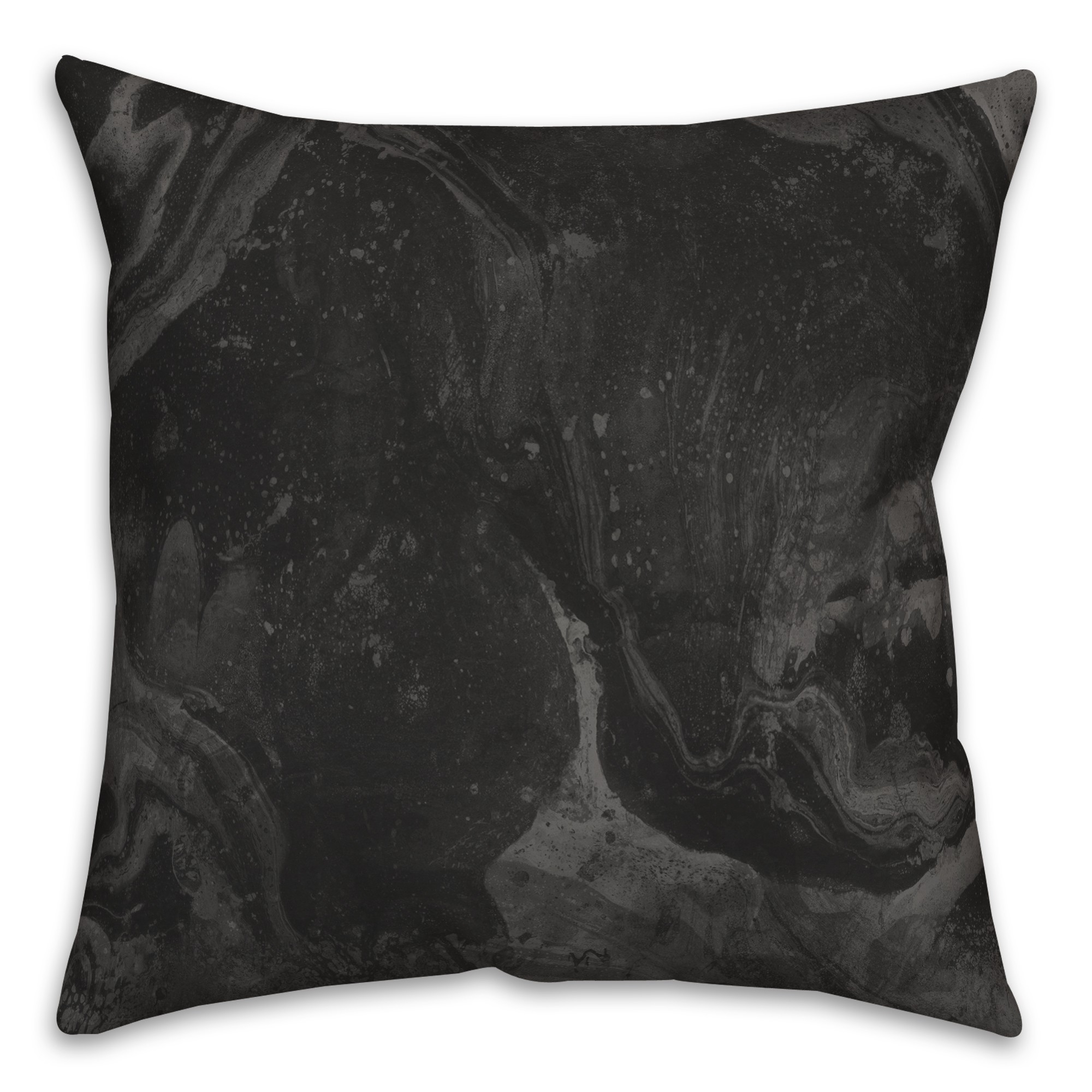 Black Marble Pattern 18x18 Indoor / Outdoor Pillow