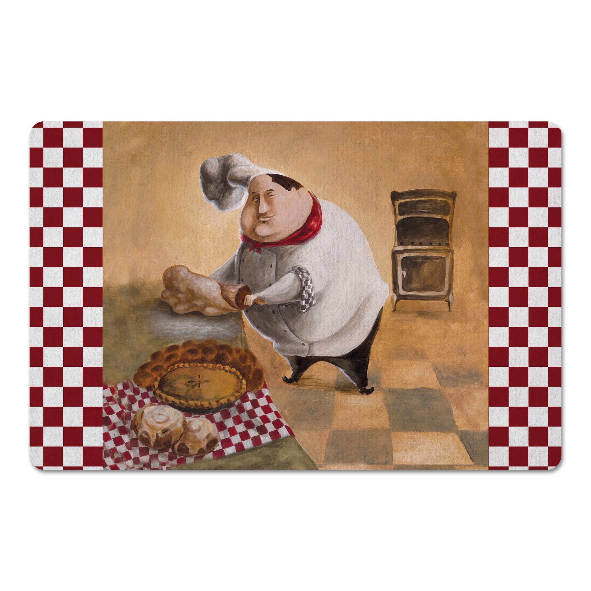 Baking Chef Gingham 27x18 Floor Mat