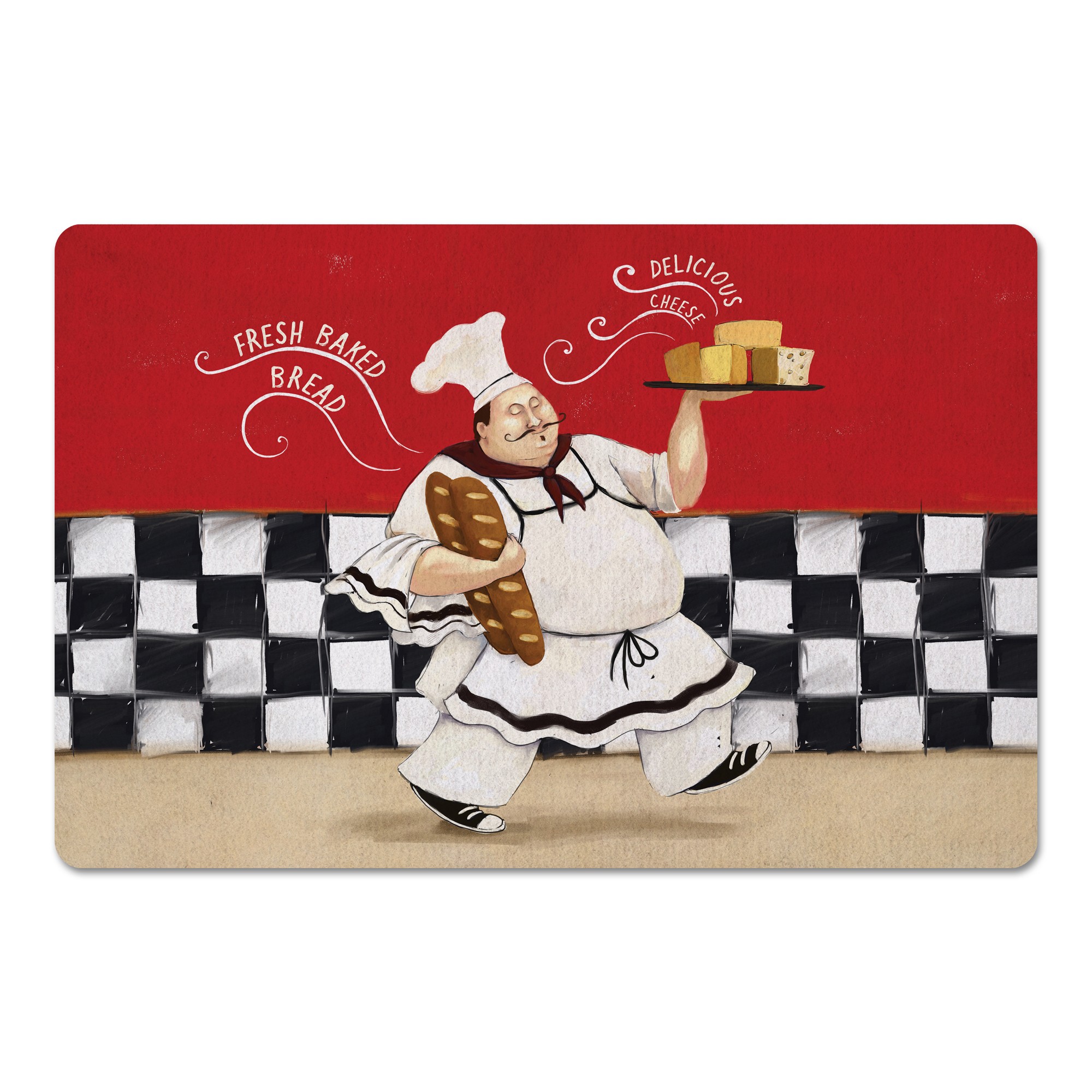 Cheese and Bread Chef 27x18 Floor Mat