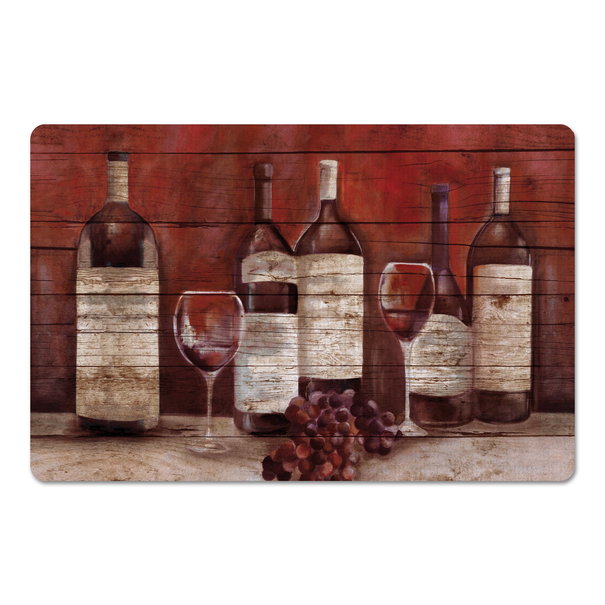 Red Wine Painting 27x18 Floor Mat