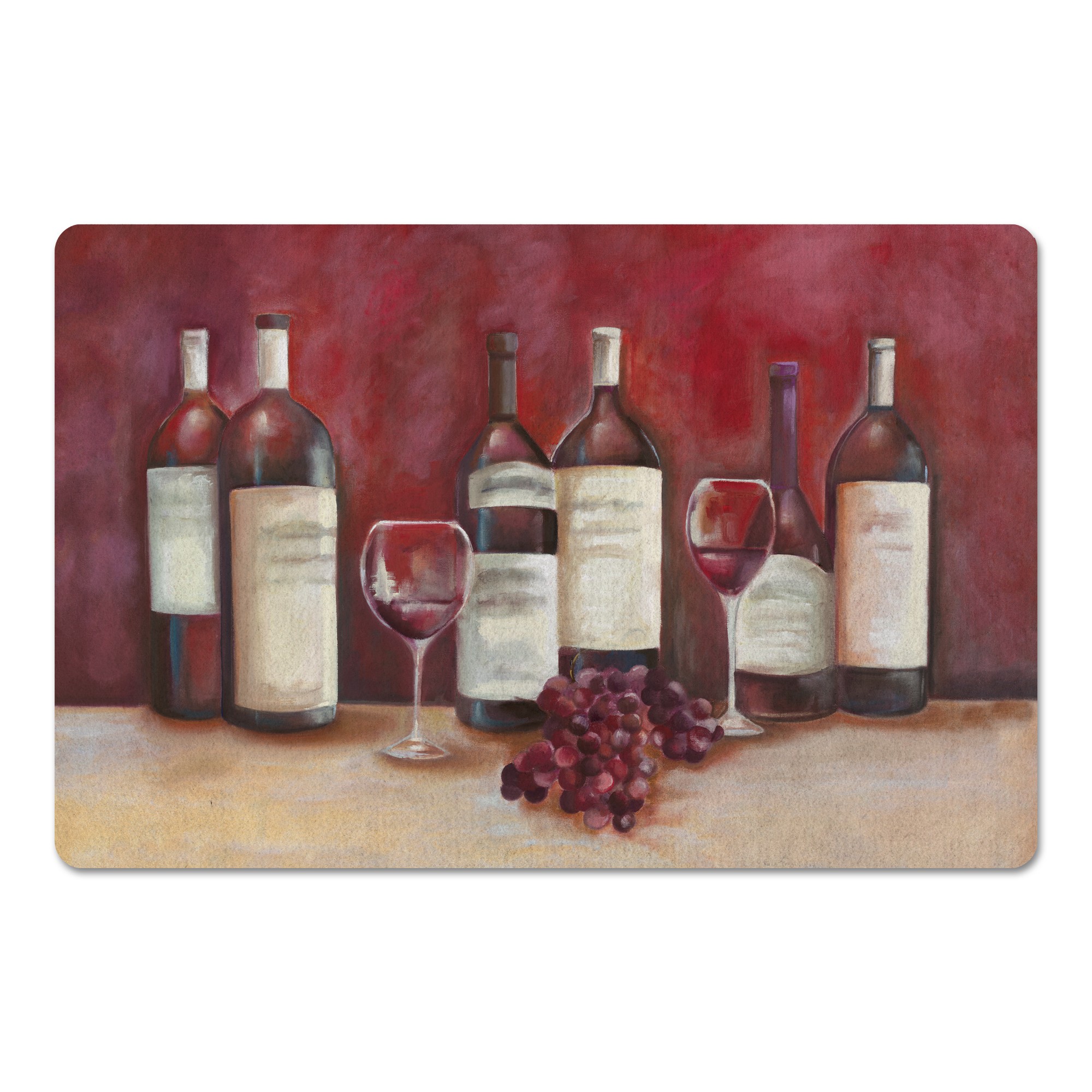 Wine Bottles Painting 27x18 Floor Mat