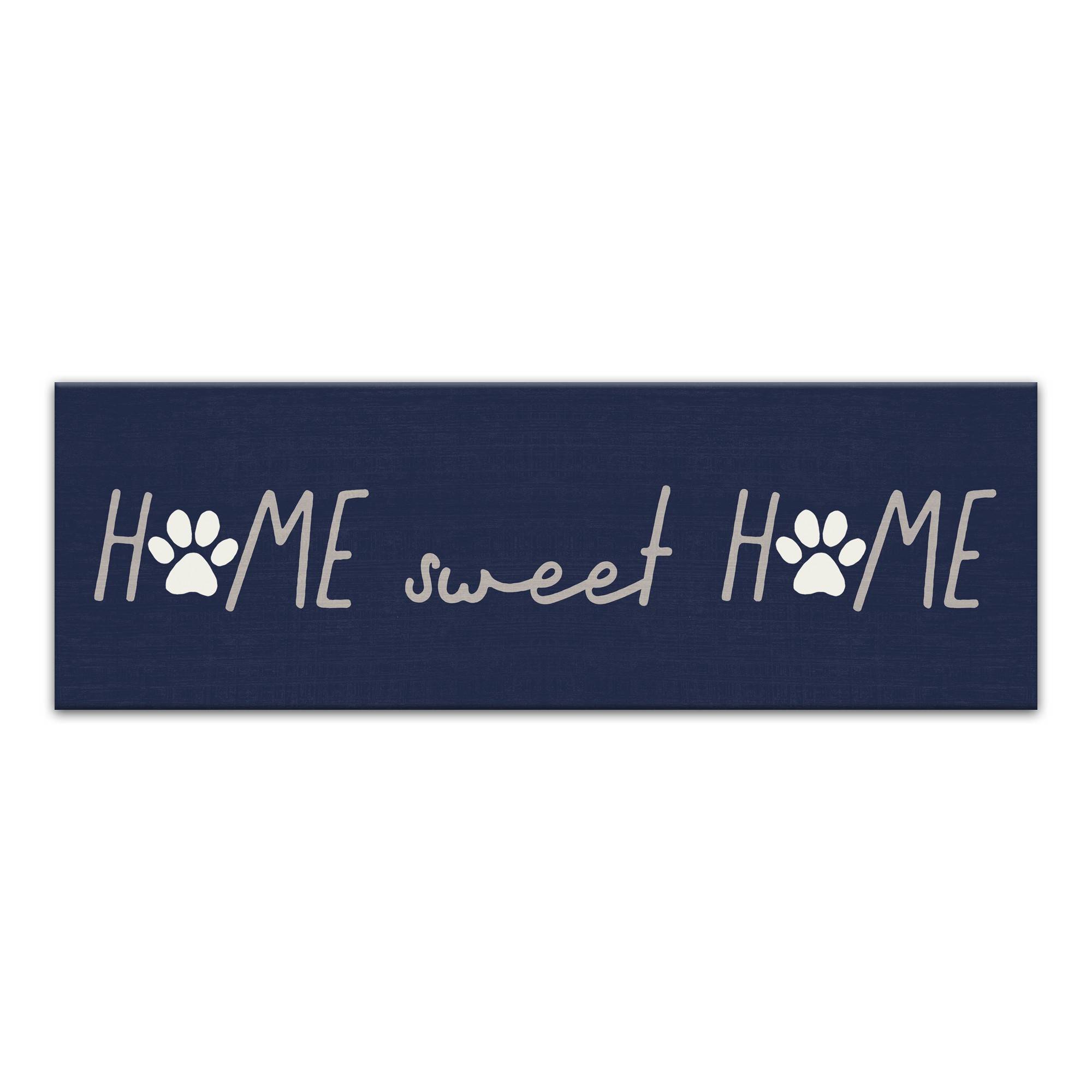 Home Sweet Home Pawprint 36x12 Canvas Wall Art