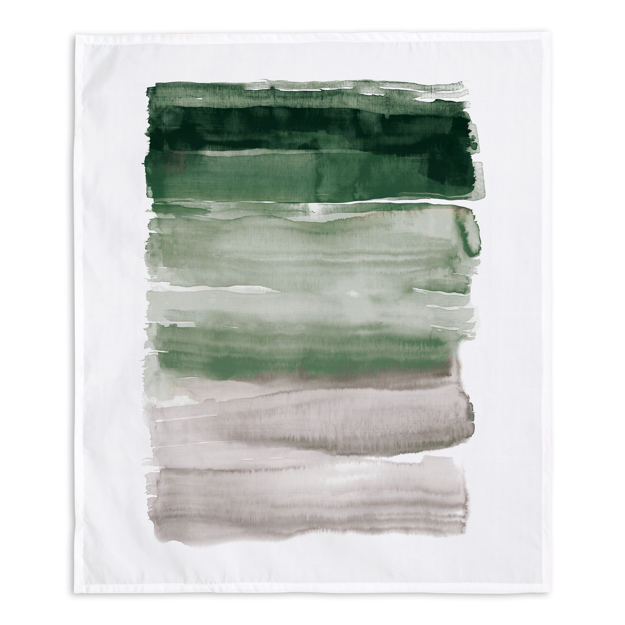 Abstract Watercolor Strokes Green 34x40 Tapestry