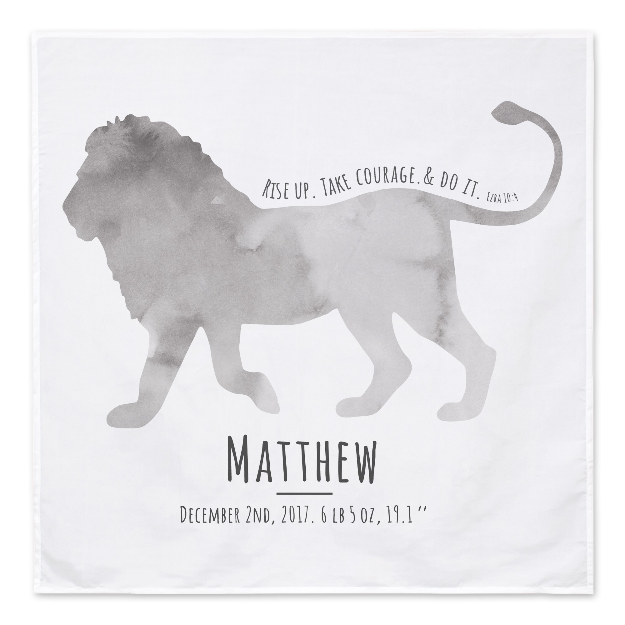Courageous Lion 57x57 Personalized Tapestry