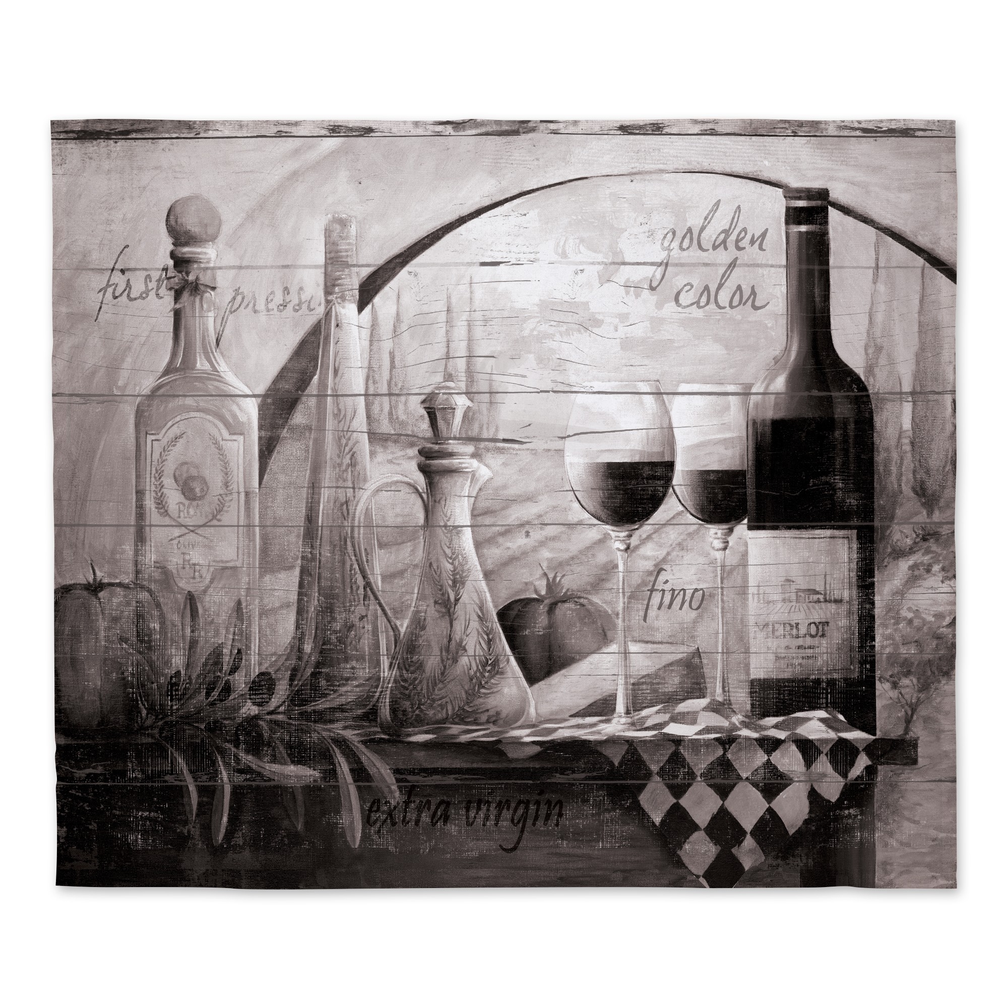 Grayscale Tuscan Vineyard 34x40 Tapestry