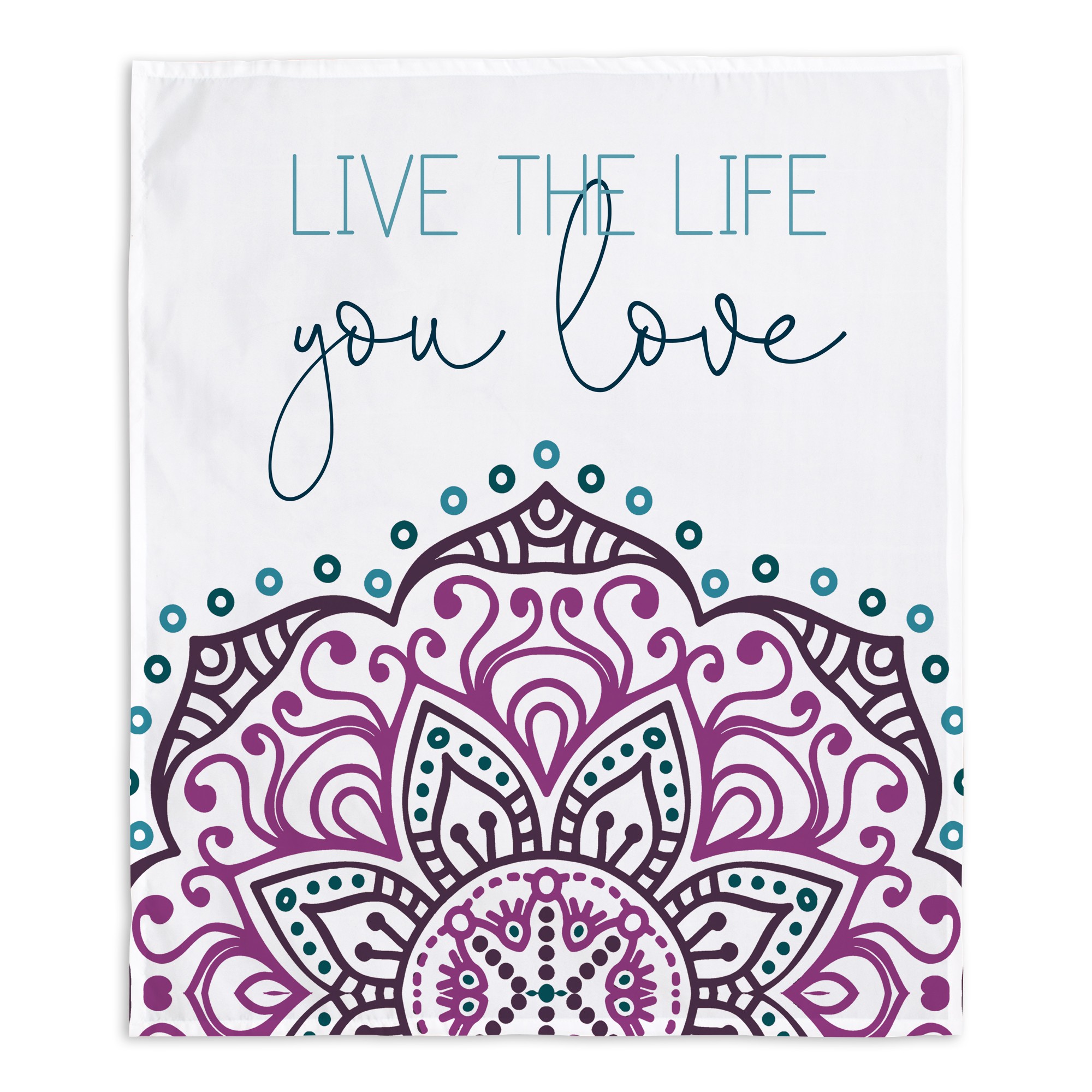 Live Life Love Mandala 34x40 Tapestry