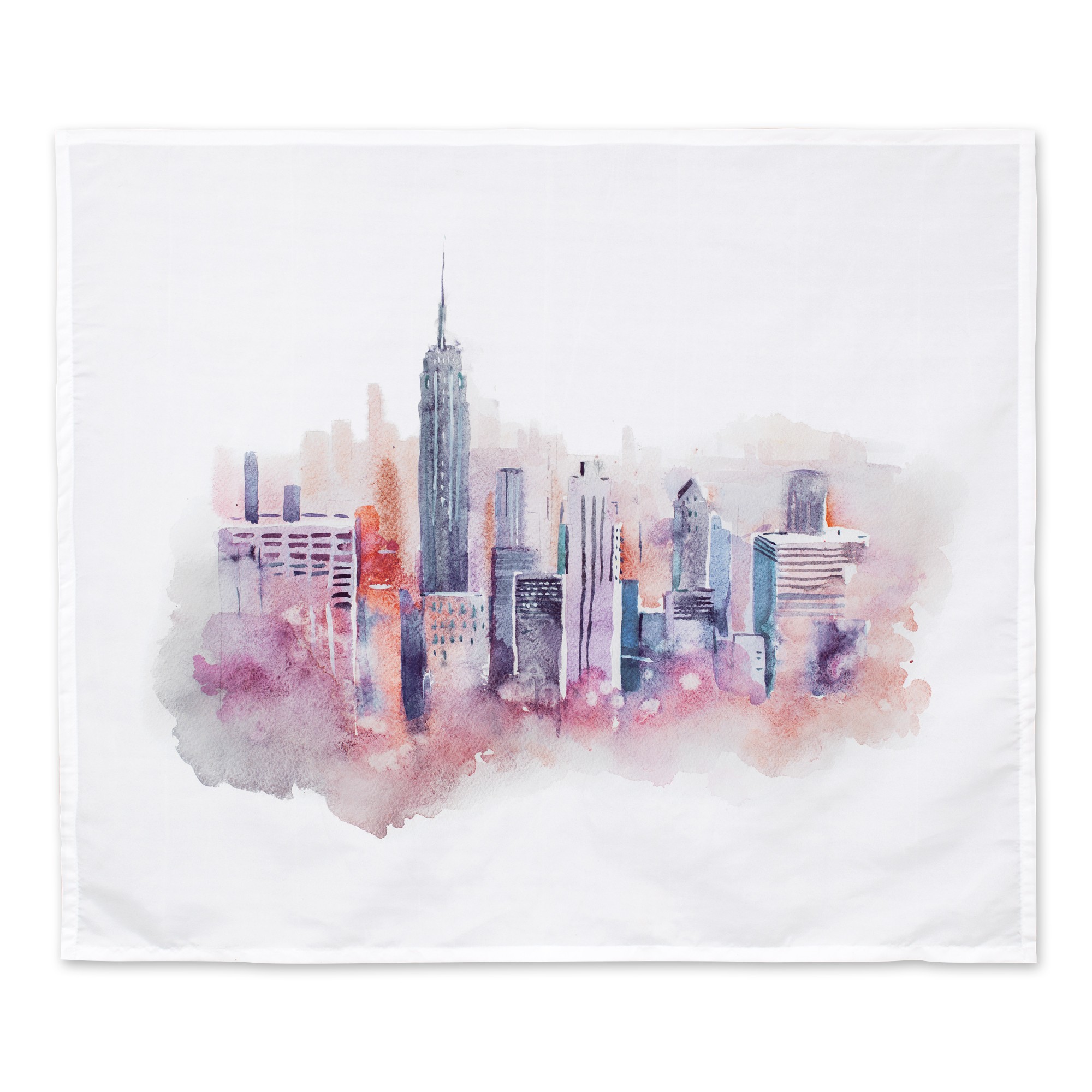 Watercolor City  34x40 Tapestry