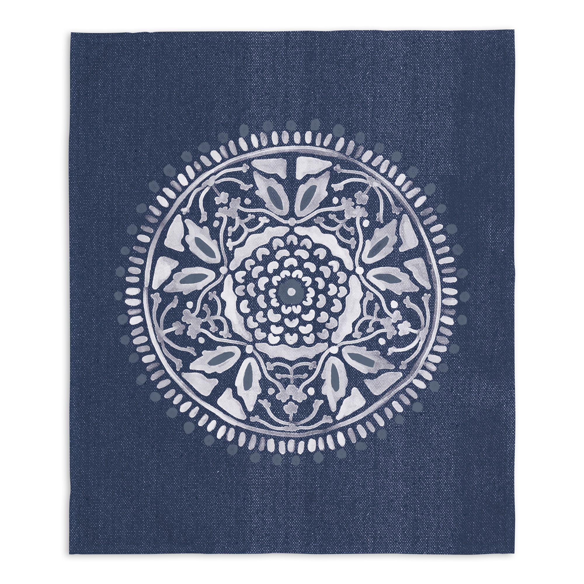 Denim Mandala Blue 34x40 Tapestry