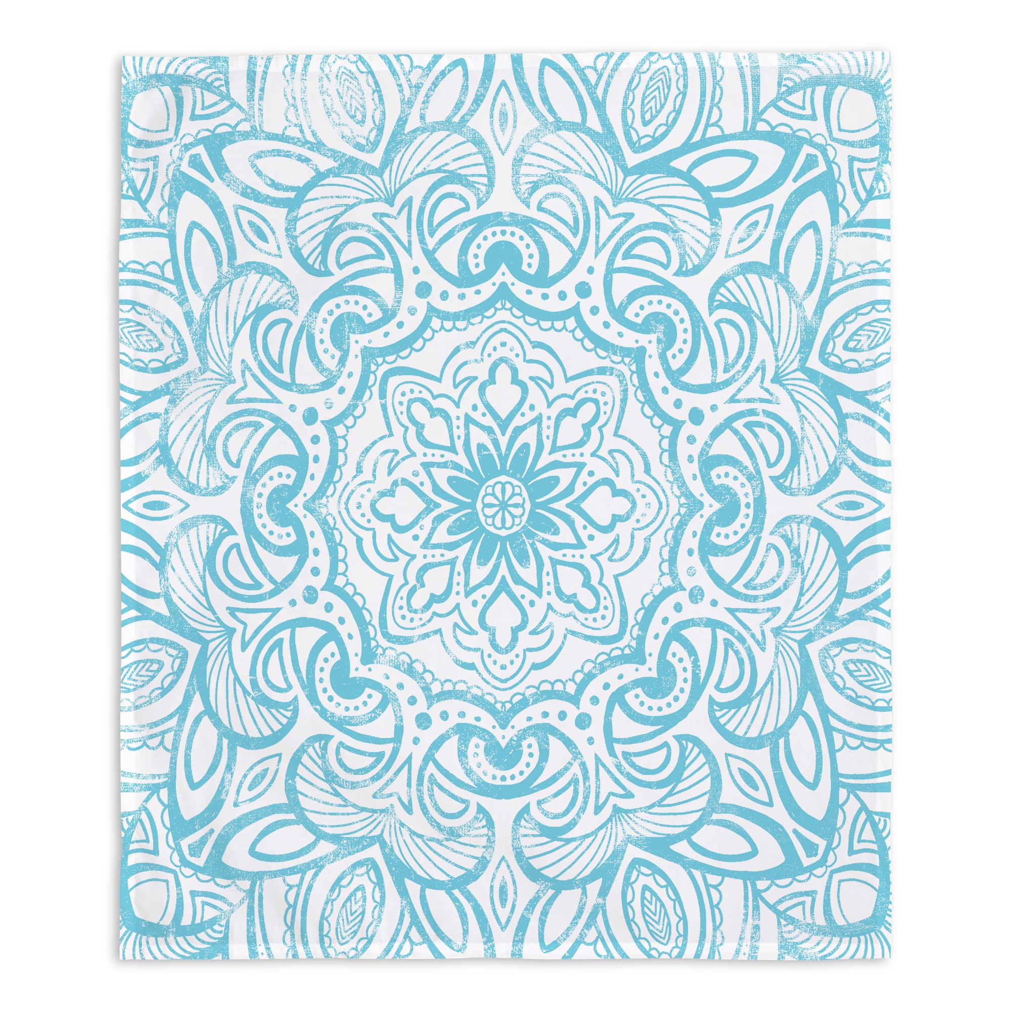 Distressed Mandala Blue 34x40 Tapestry