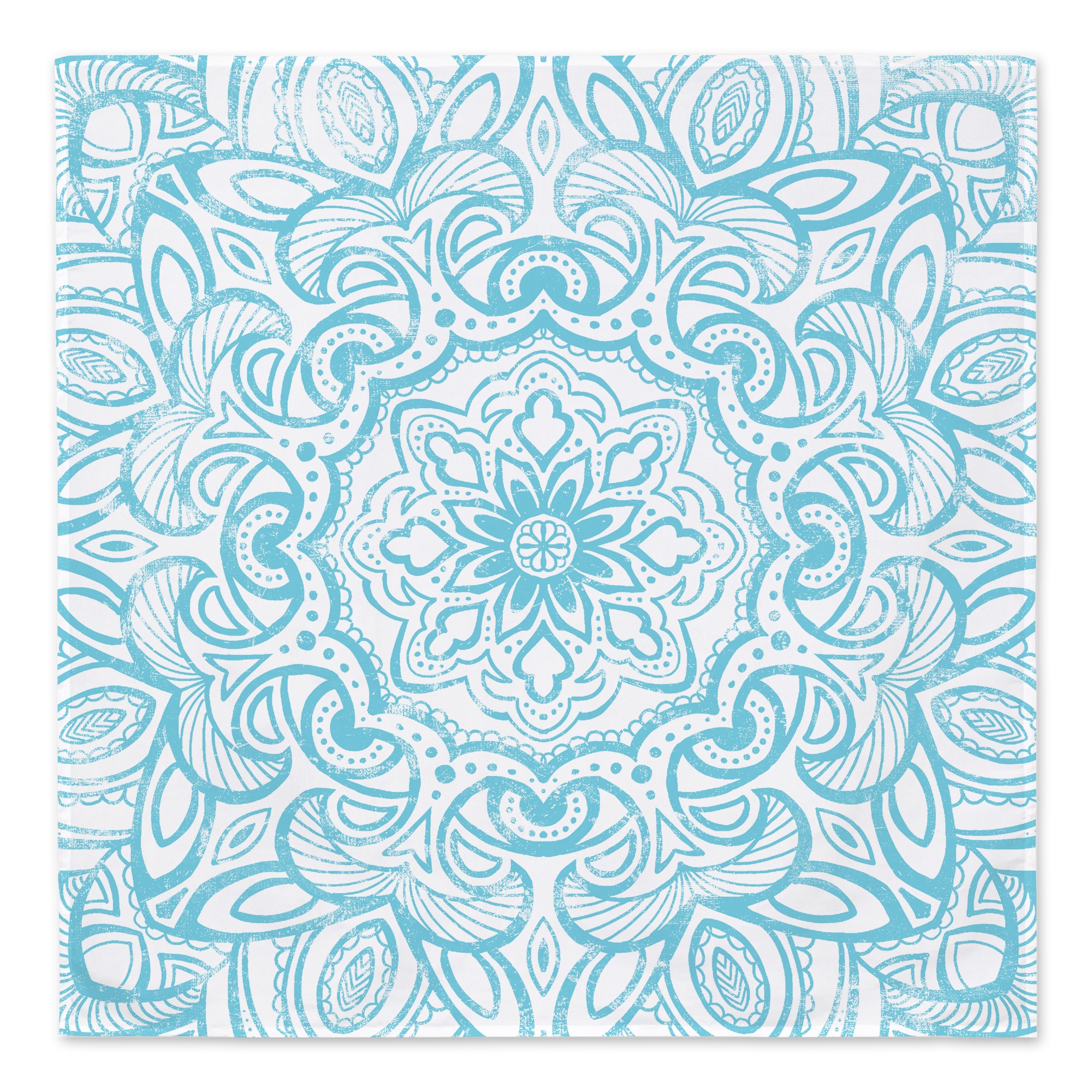 Distressed Mandala Blue 57x57 Tapestry