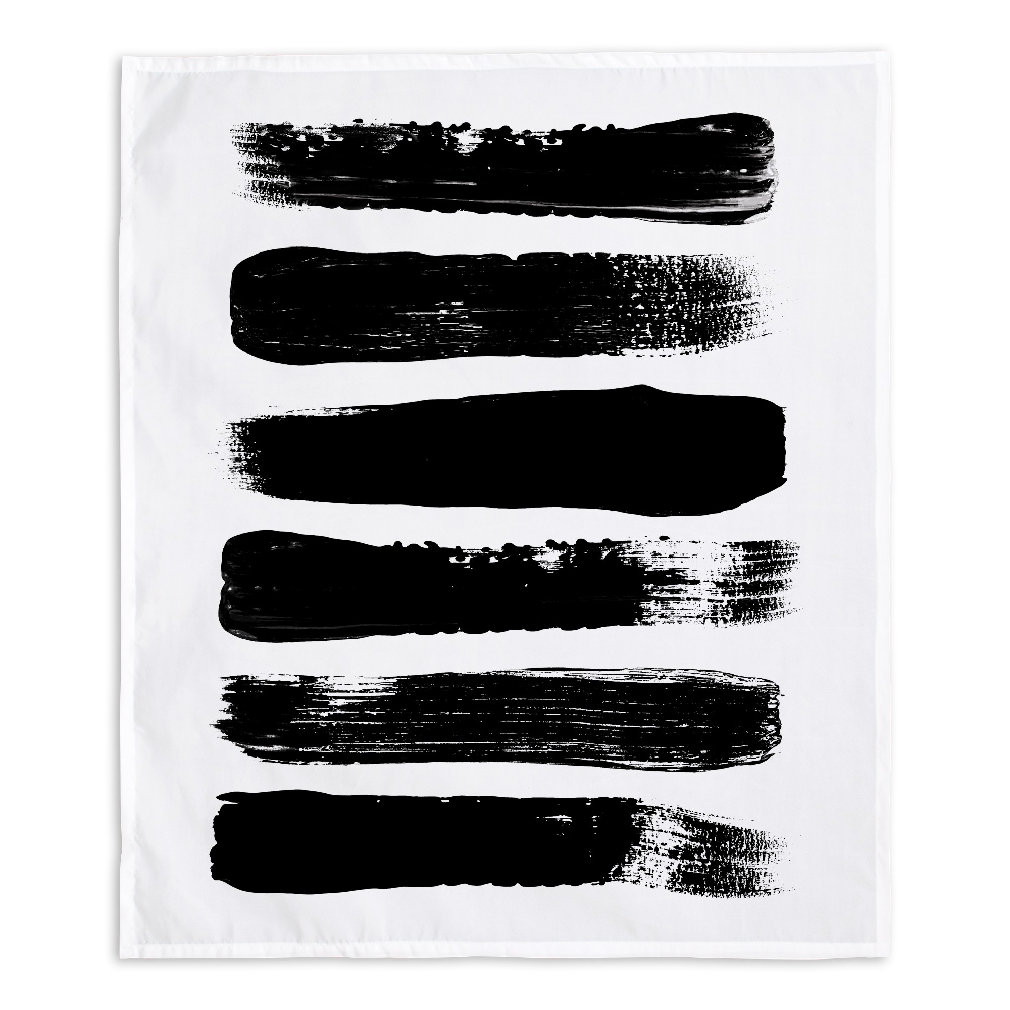 Paint Lines Black 34x40 Tapestry