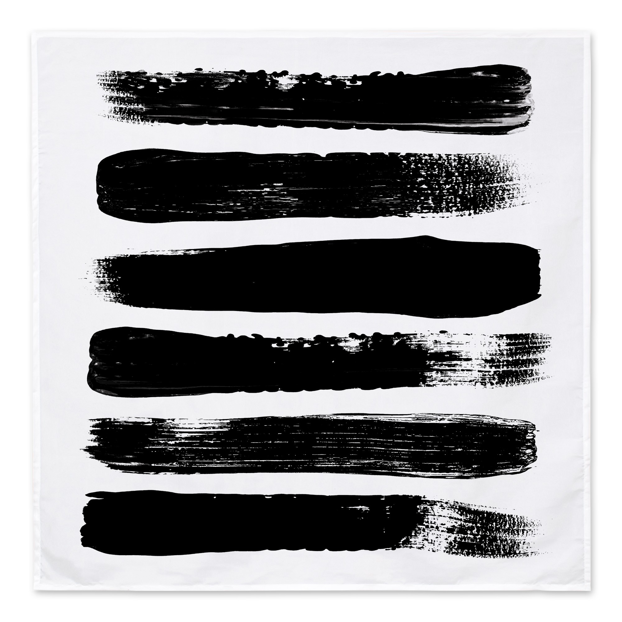 Paint Lines Black 57x57 Tapestry