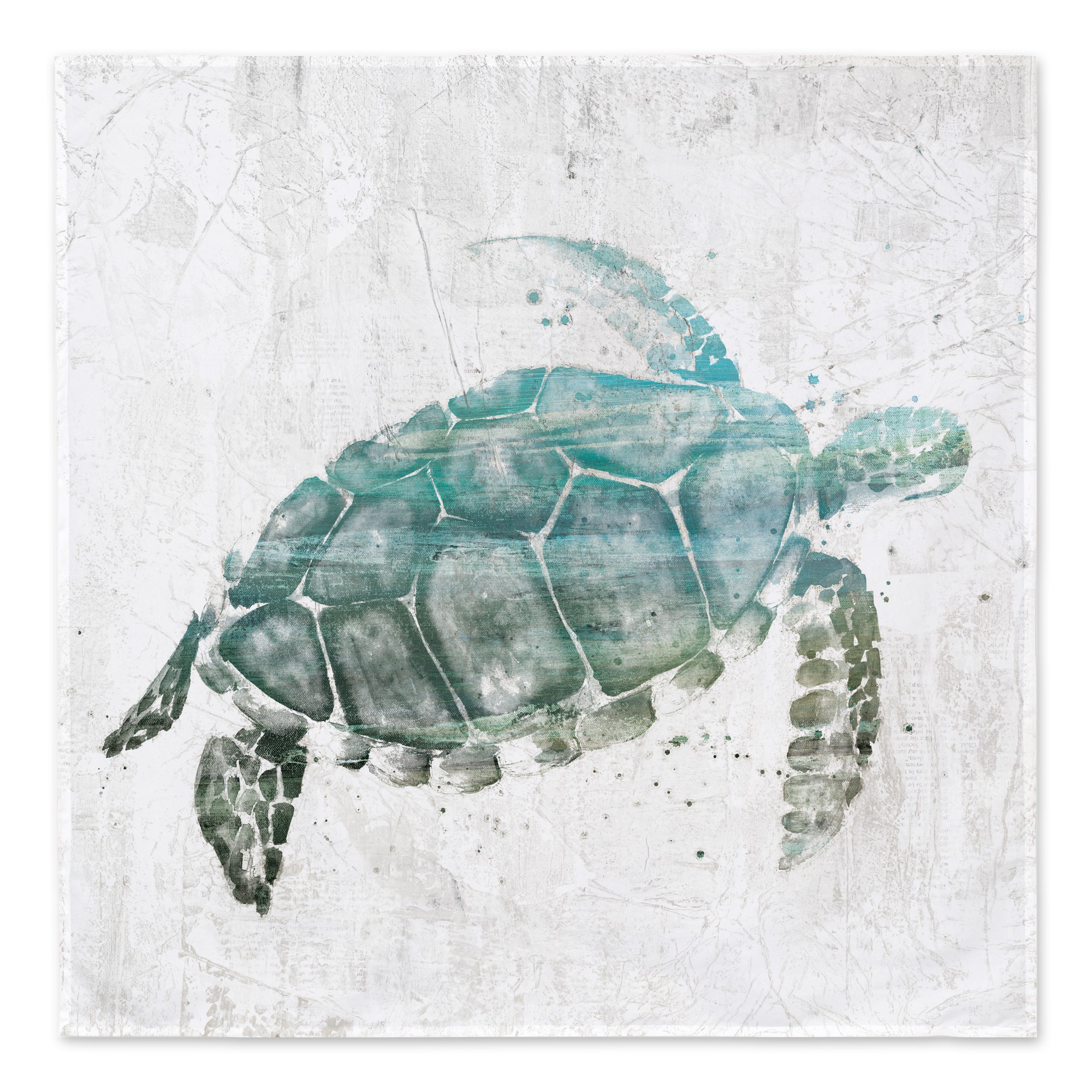 Watercolor Sea Turtle Blue Green 57x57 Tapestry