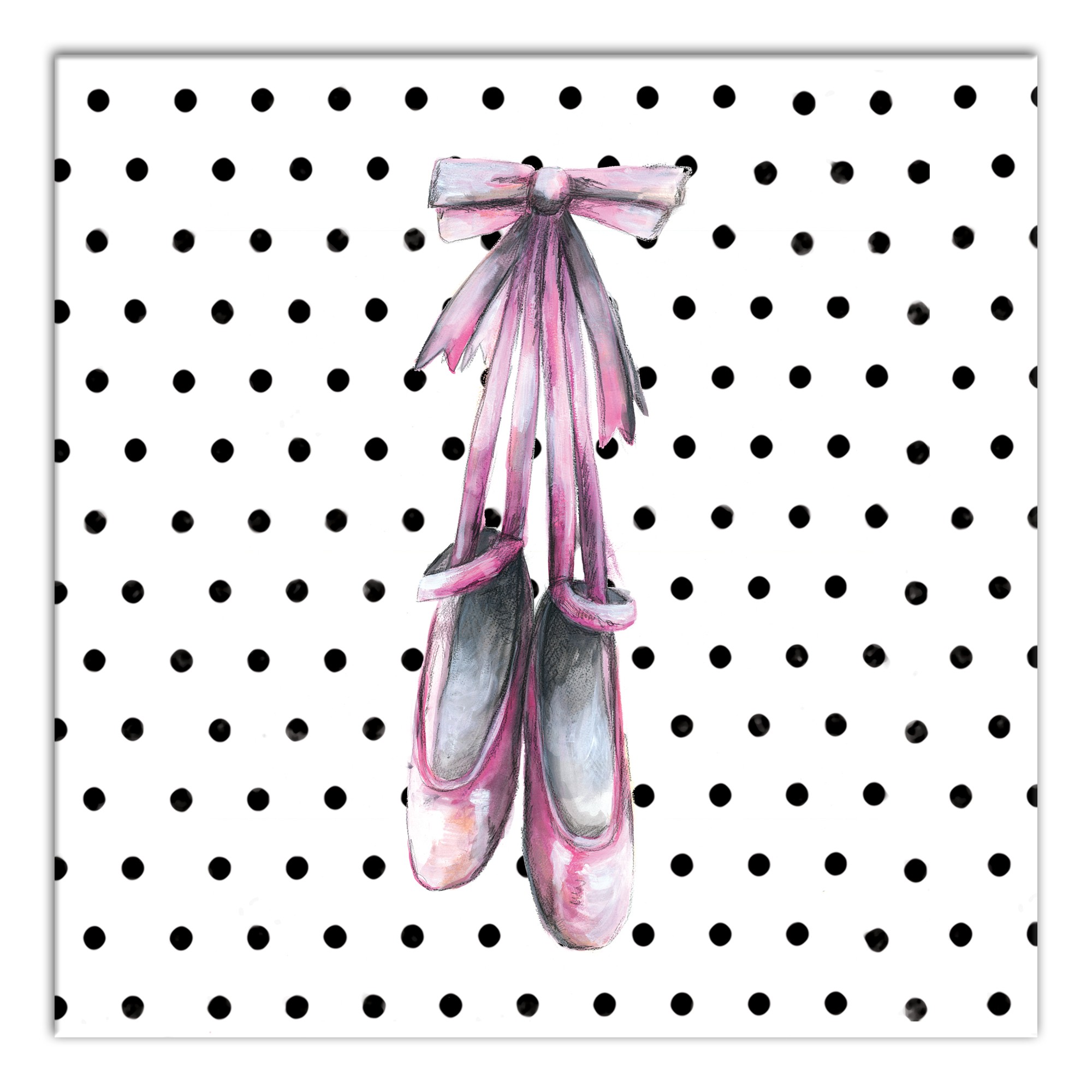 Ballet Shoes Polka Dots Wall Art
