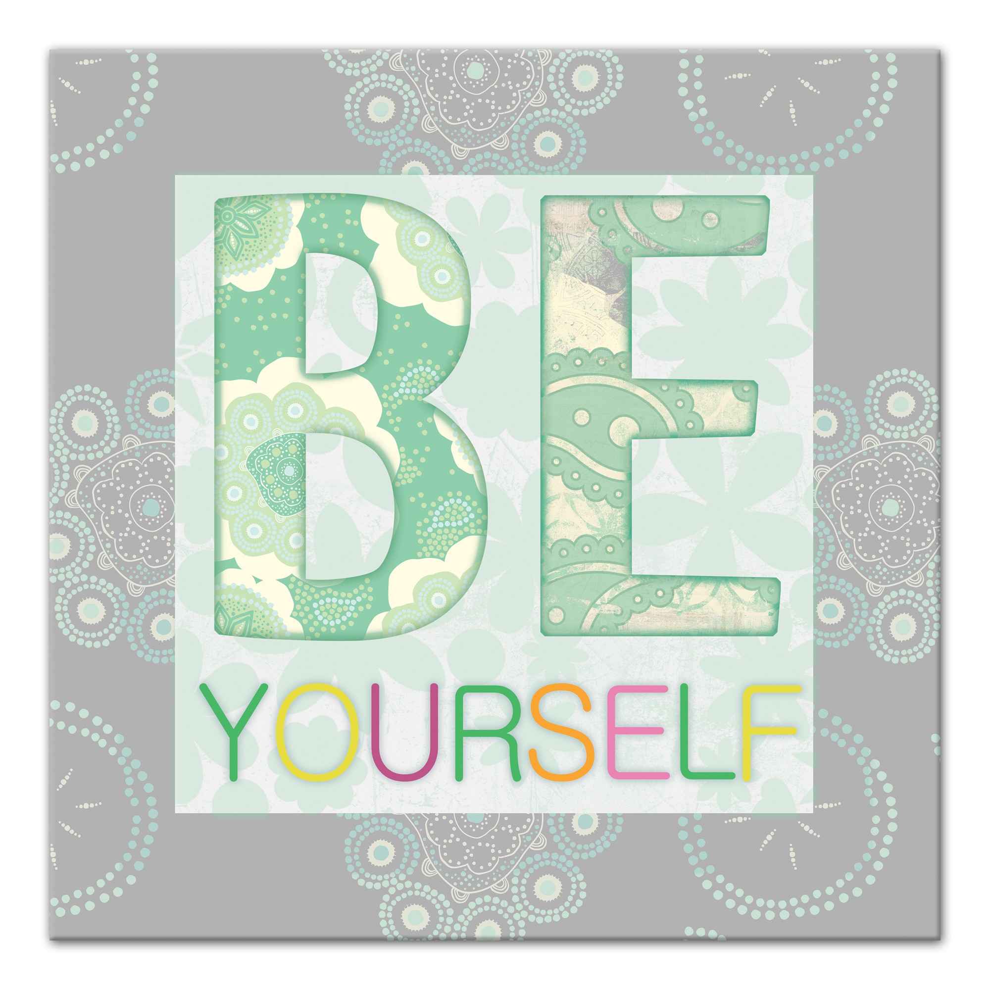 Be Yourself Teal Wall Art