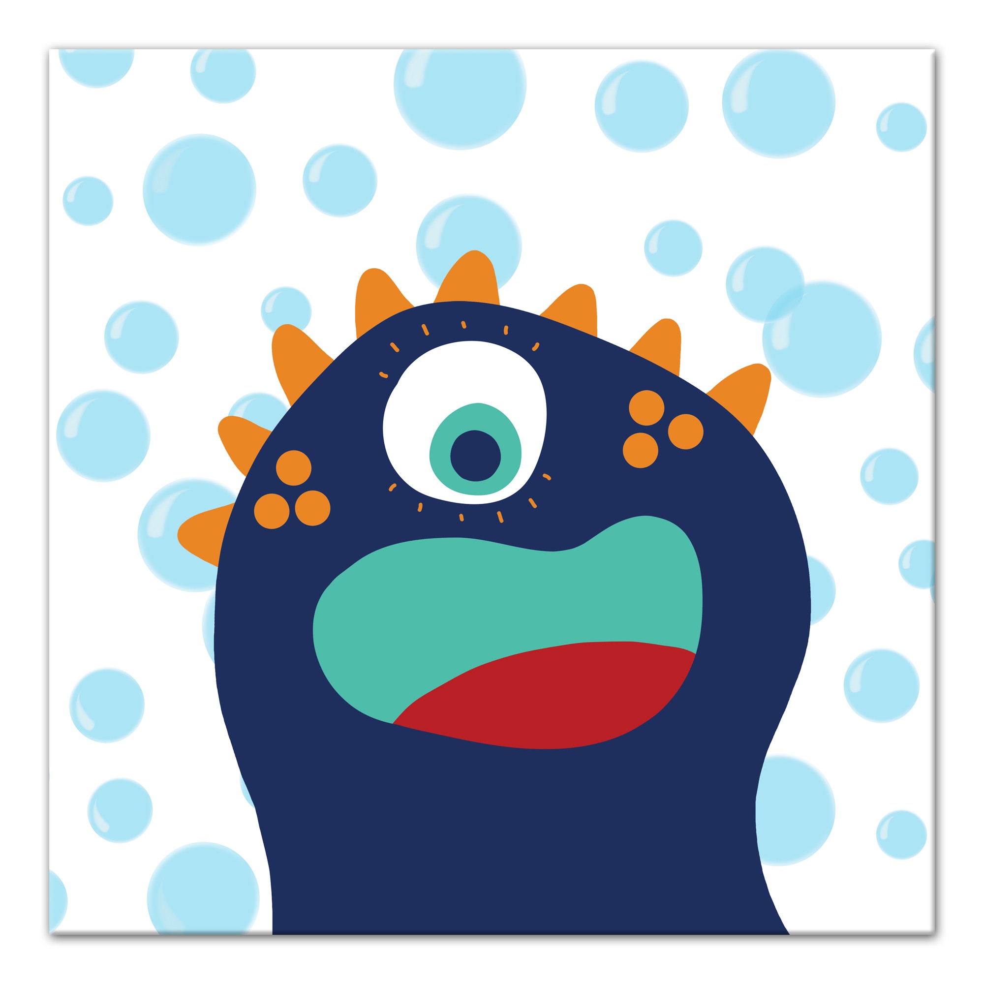 Blue Sea Monster Wall Art