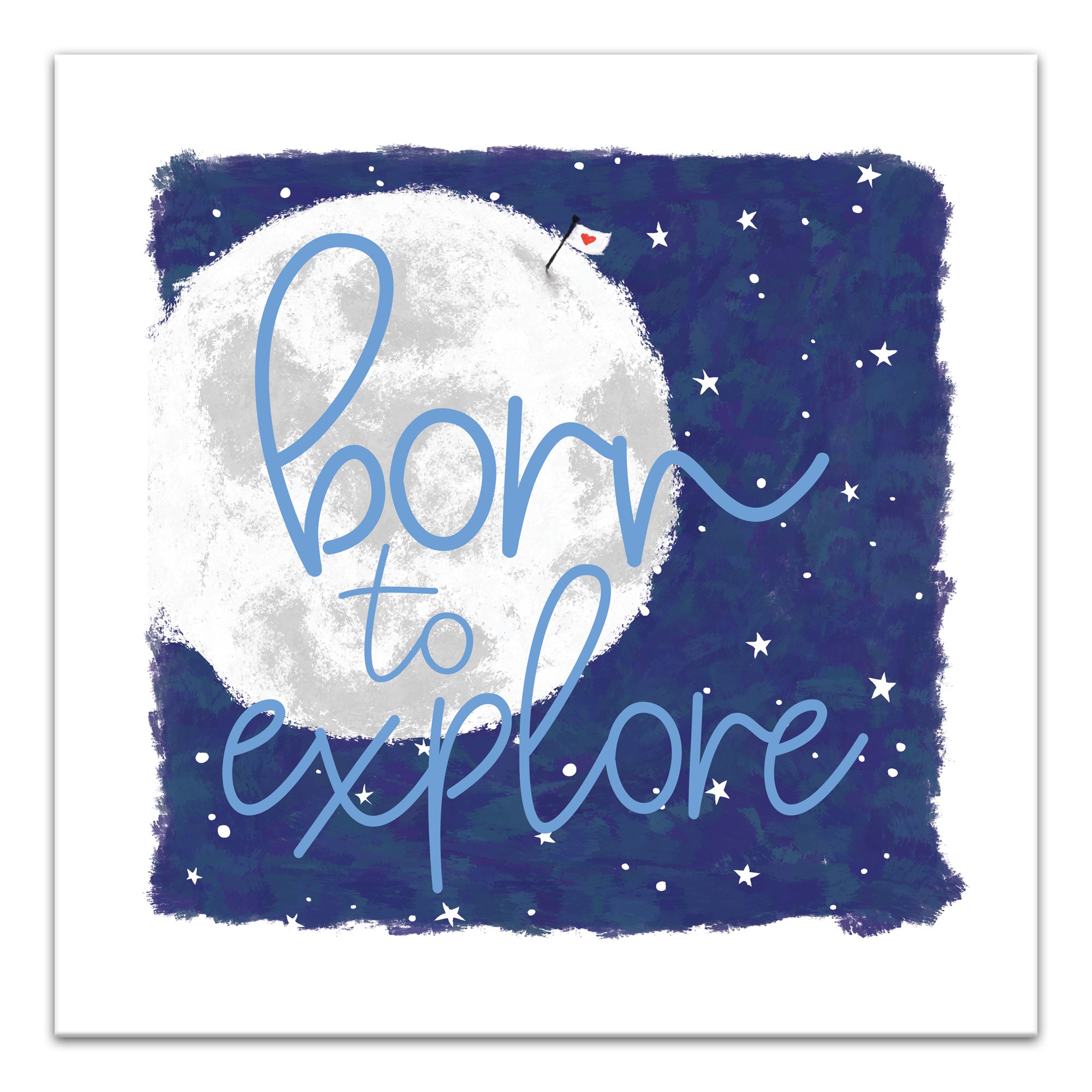 Born To Explore Moon Wall Art