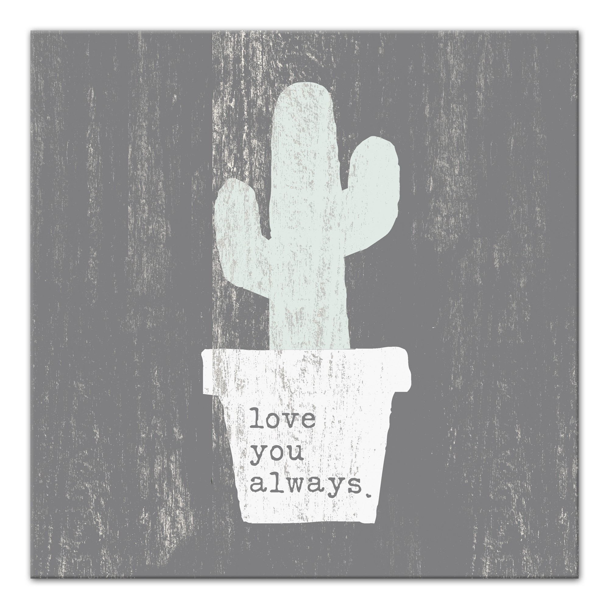 Love You Always Cactus Wall Art