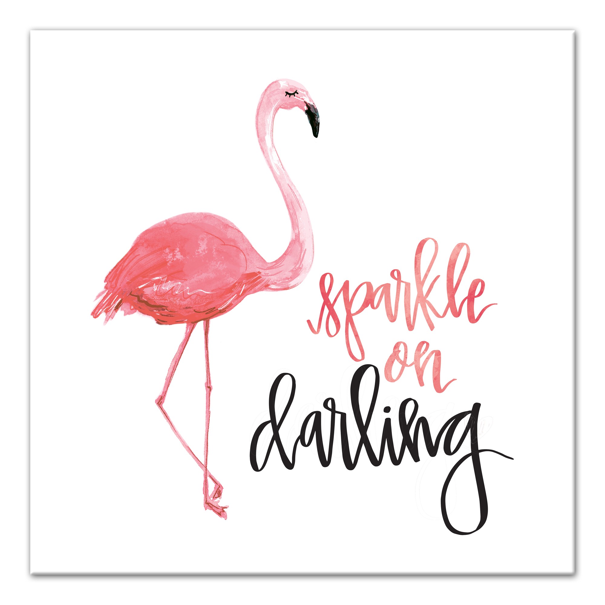  Flamingo Sparkle On Darling Wall Art