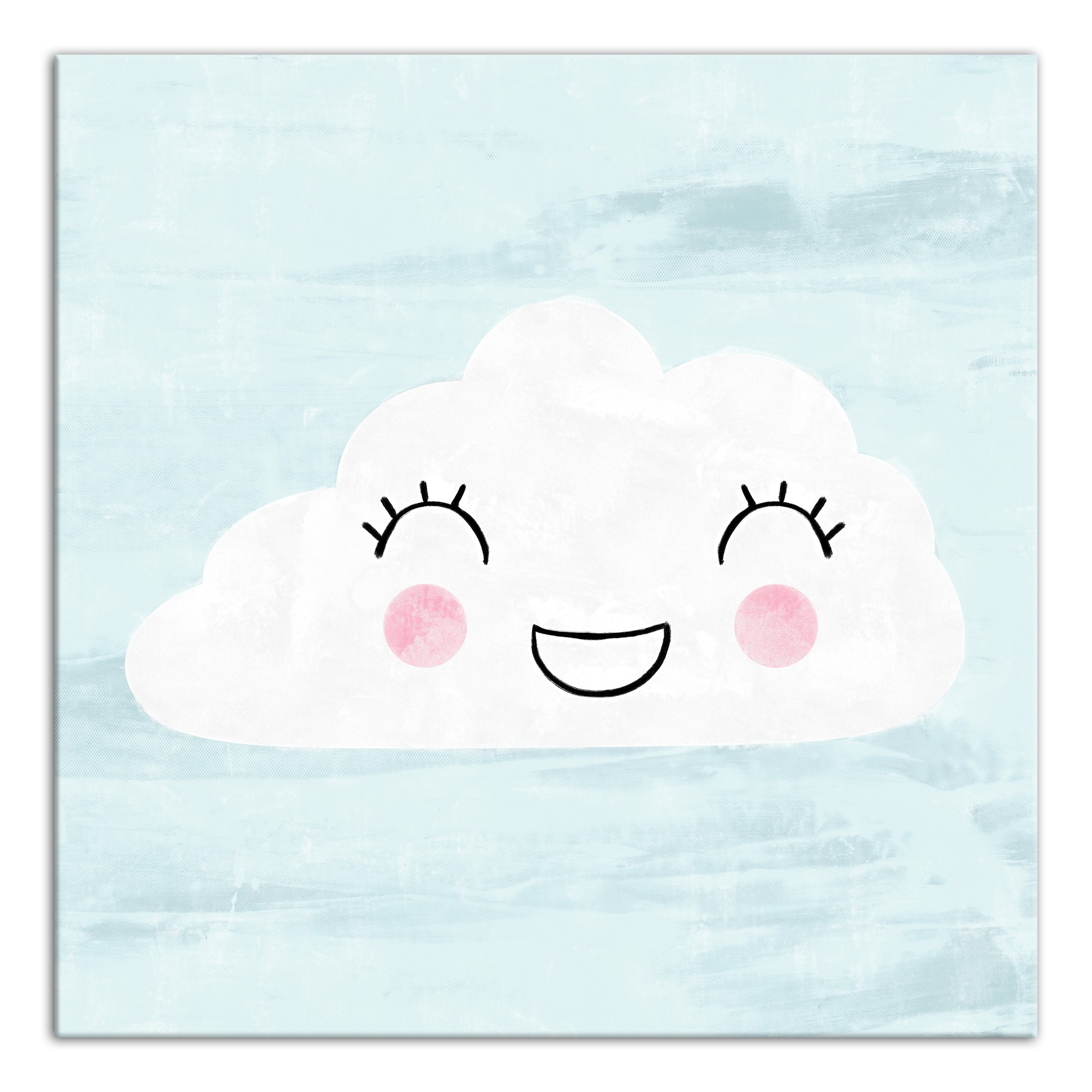 Happy Cloud In Blue Sky   Wall Art