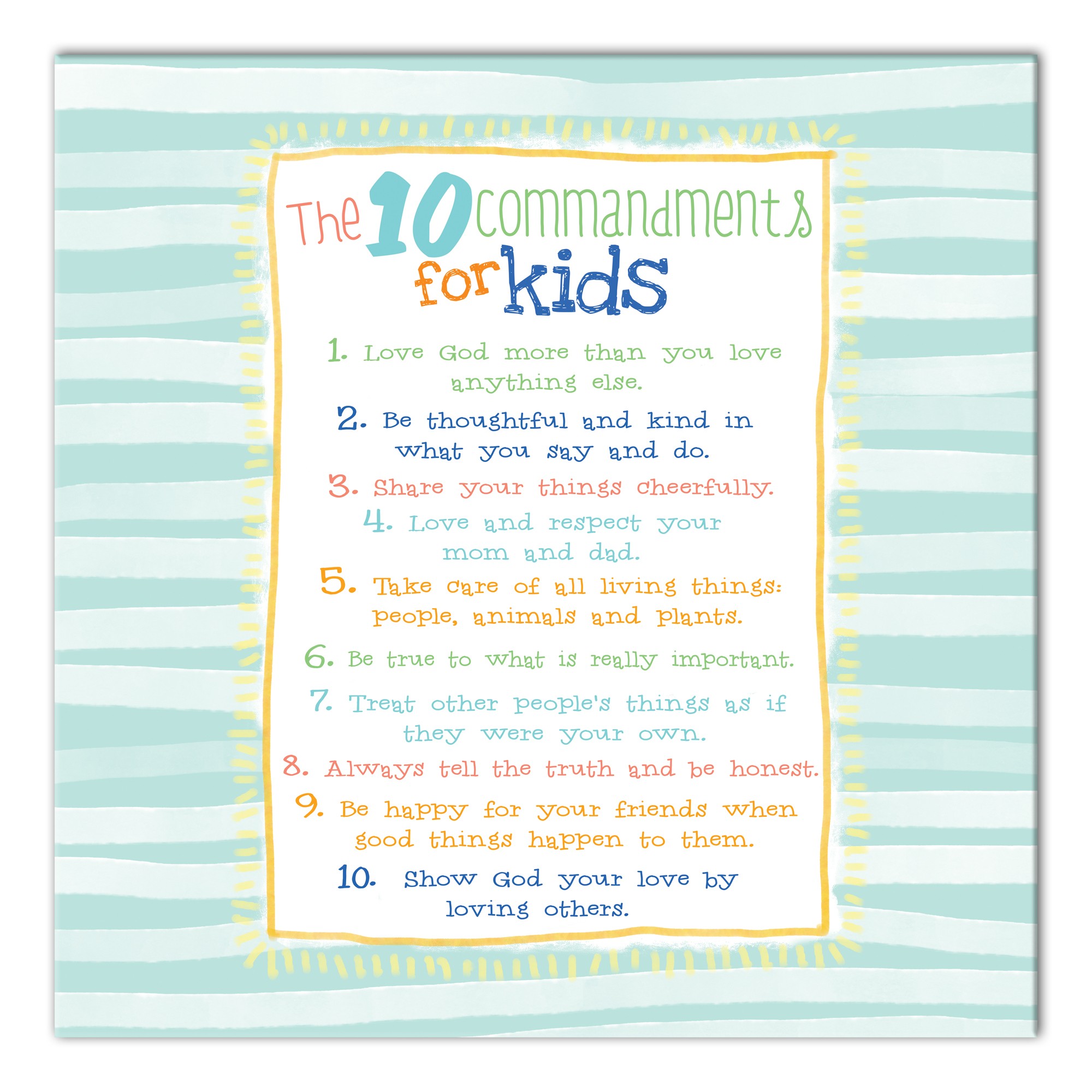Kids Ten Commandments Fun   Wall Art