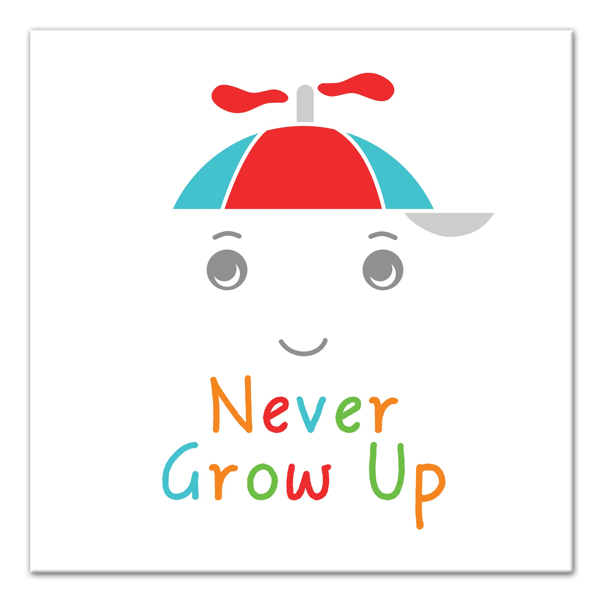 Never Grow Up Child Wall Art