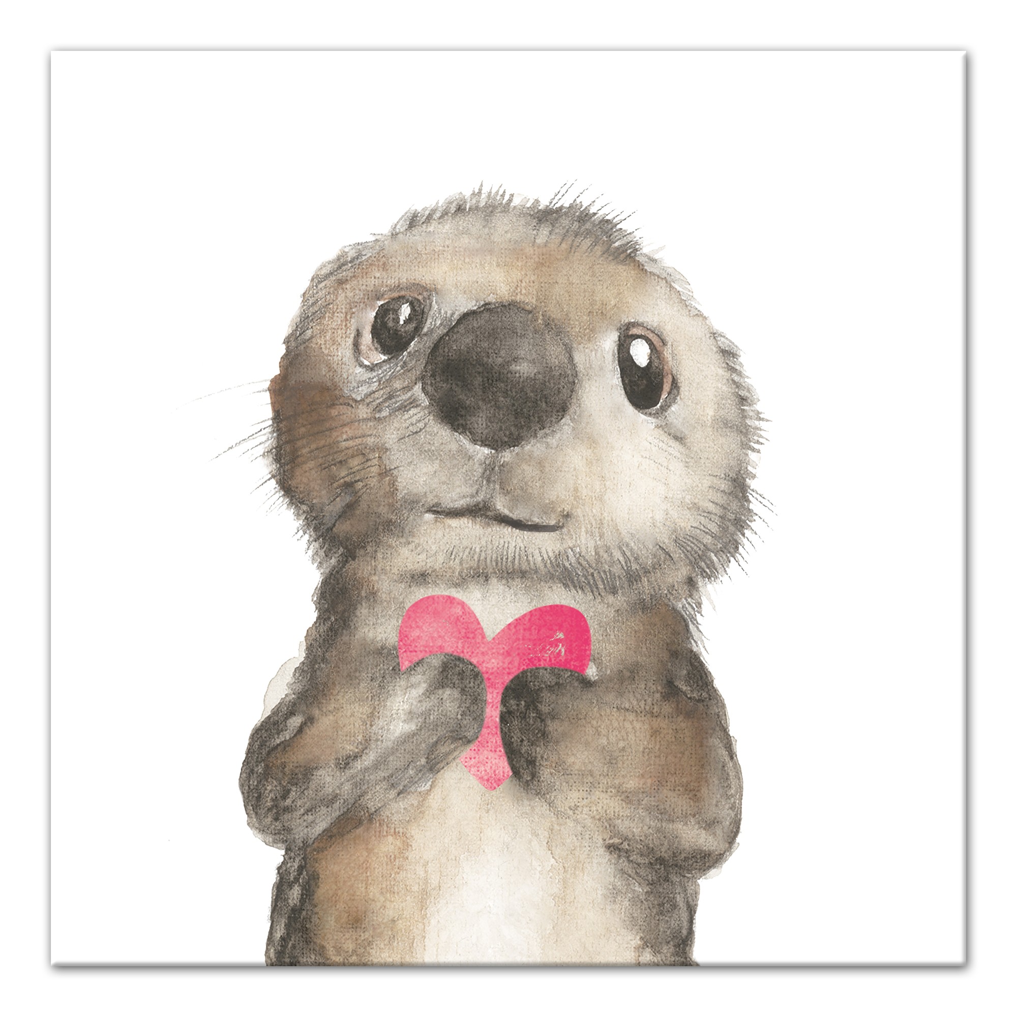  Otter With Heart Wall Art