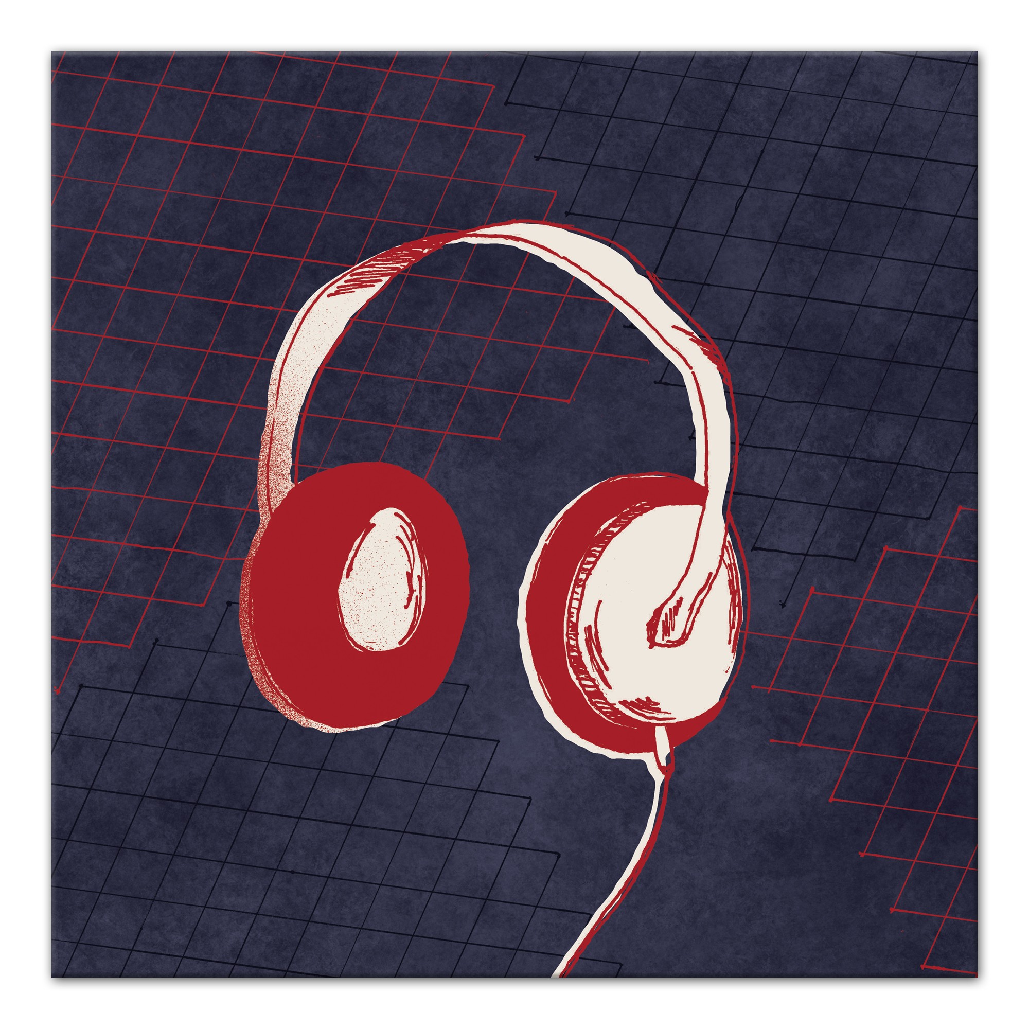 Rocker Headphones Wall Art