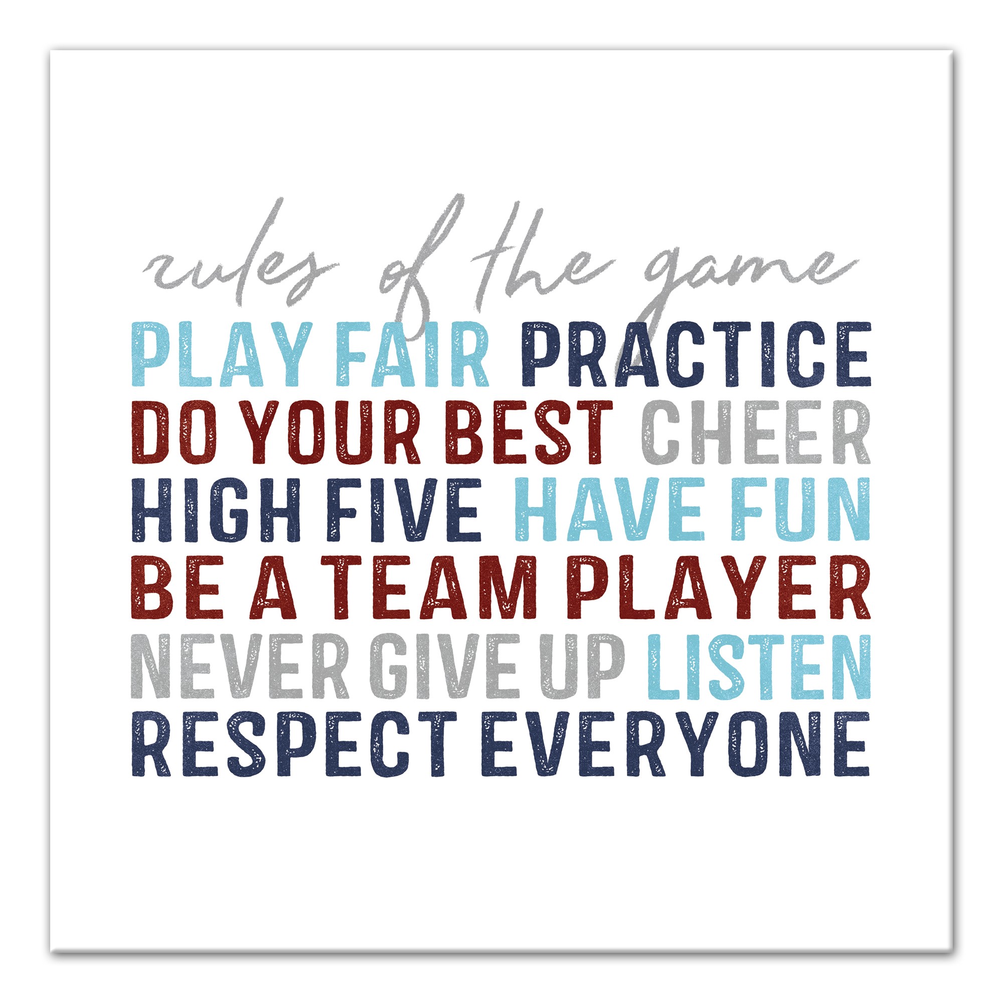 Rules Of The Game Wall Art