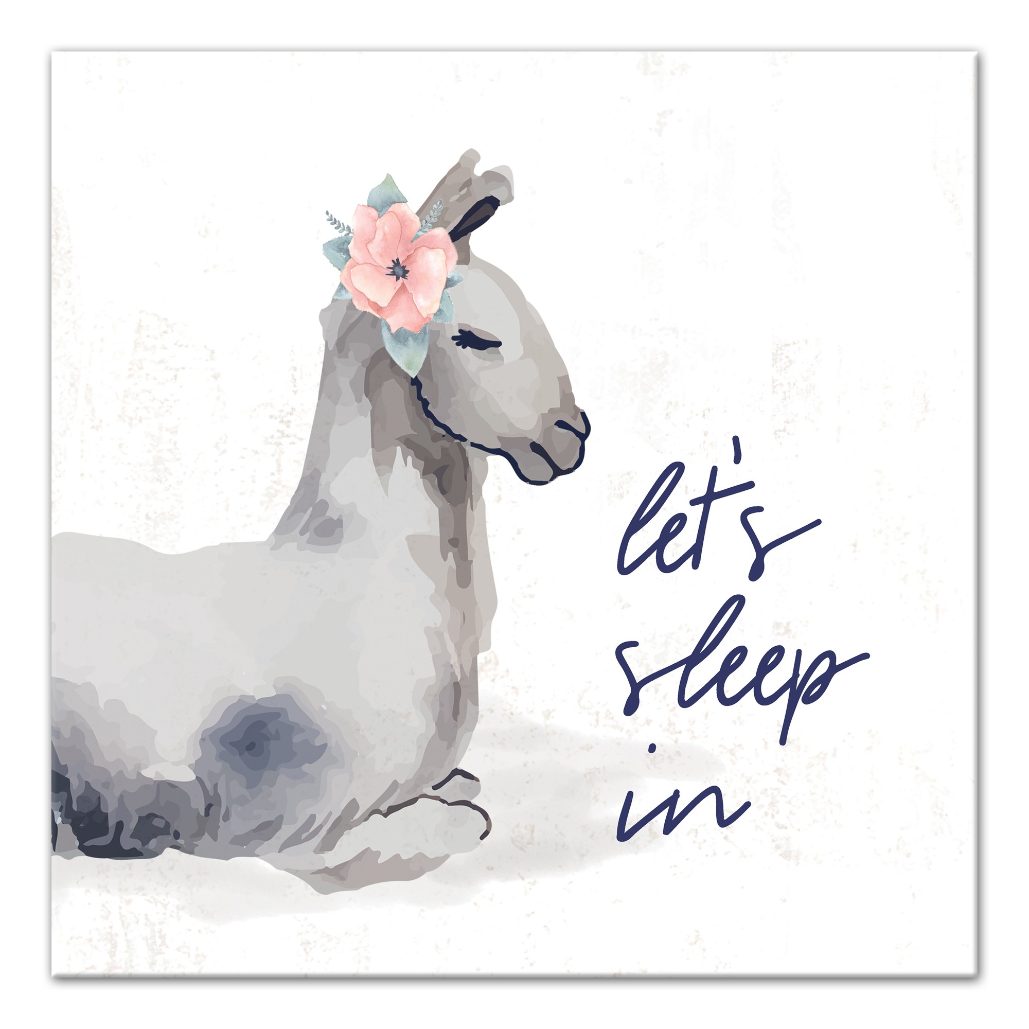 Let's Sleep In Llama Wall Art